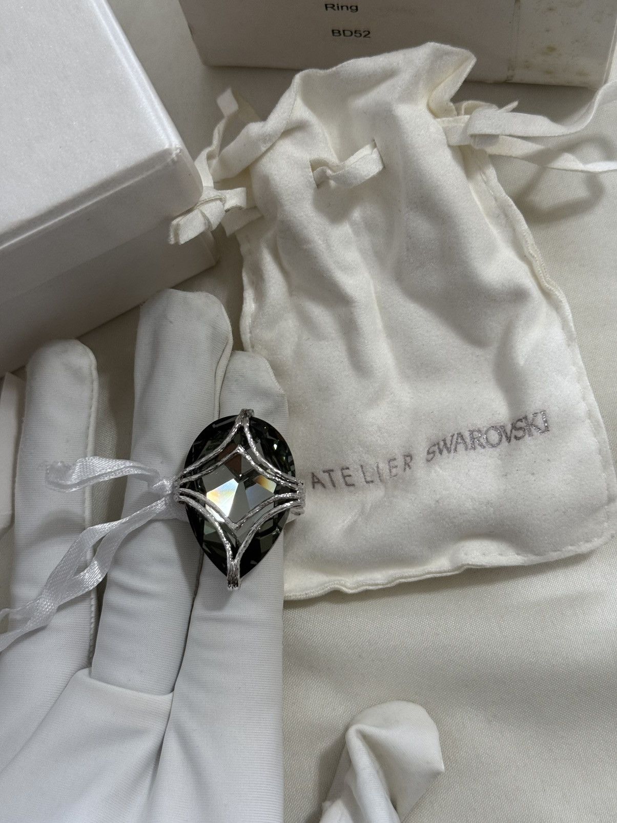 Swarovski Atelier Swarovski x Anthony Nak Smoky color crystal ring/52 Size ONE SIZE - 1 Thumbnail