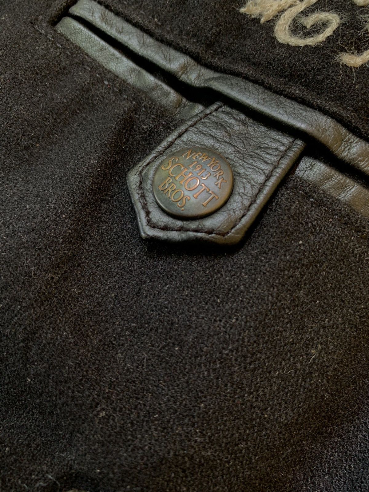 Schott × Vintage Schott Bros NYC Shawl Collar Stadium Varsity Wool Jacket Size US M / EU 48-50 / 2 - 3 Thumbnail