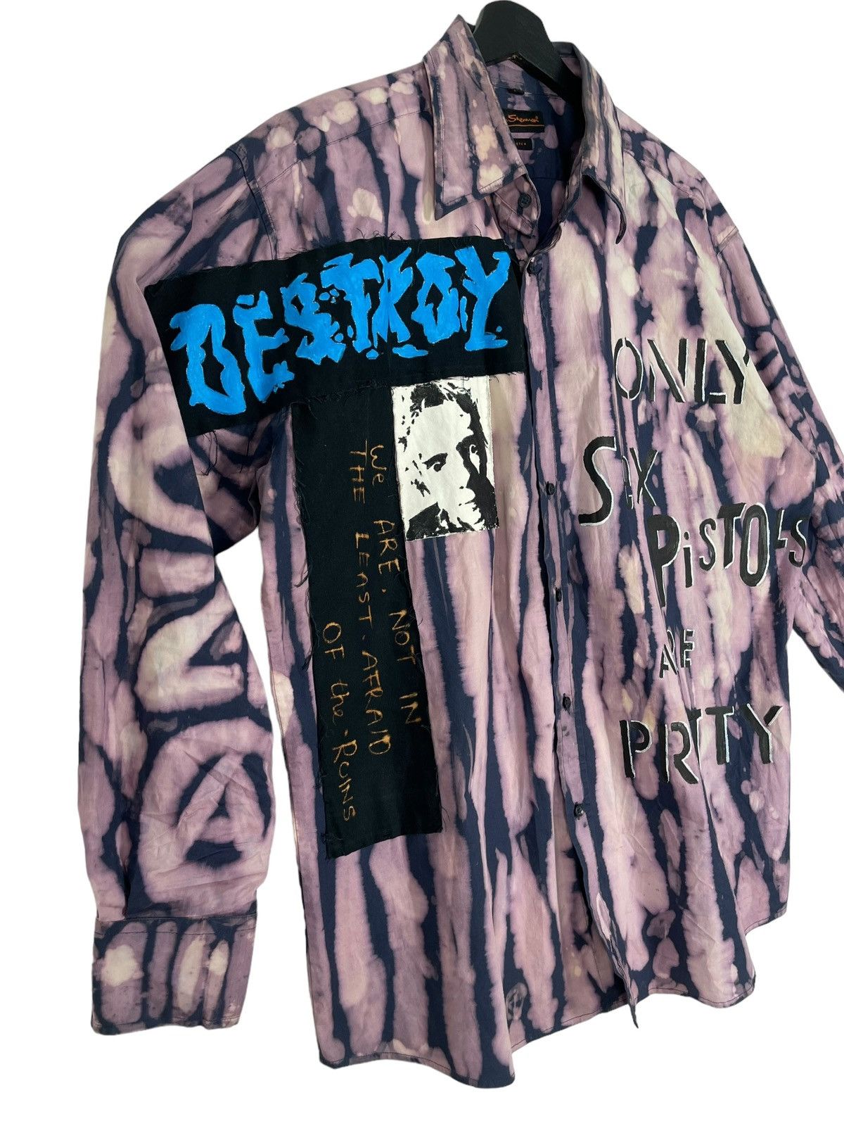 Japanese Brand Vintage Sex Pistols Destroy Seditionaries Punk Muslin Shirt Size US XL / EU 56 / 4 - 4 Thumbnail