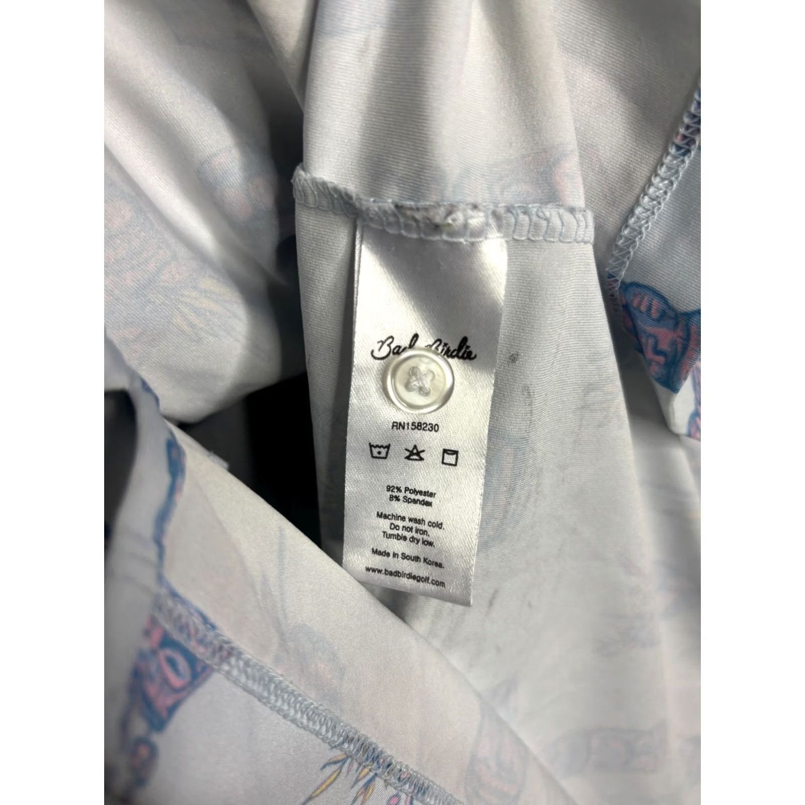 Vintage Bad Birdie Polo Shirt Mens Large Floral Tropical Golf Casual Size US L / EU 52-54 / 3 - 6 Thumbnail