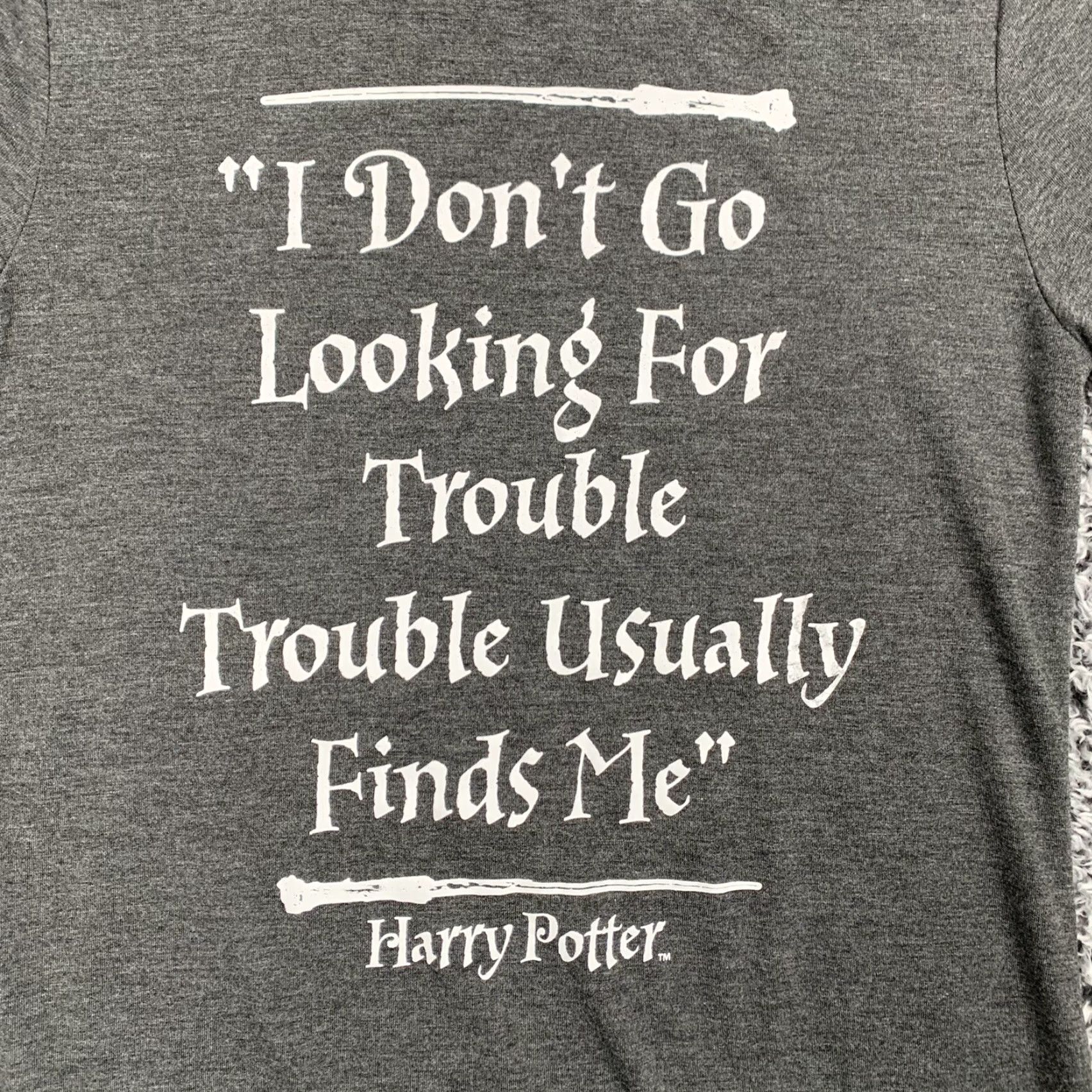 Vintage Harry Potter Shirt Juniors S Gray Spellout Line Movie Wizard Wand Potterhead Shirt Size S / US 4 / IT 40 - 2 Thumbnail