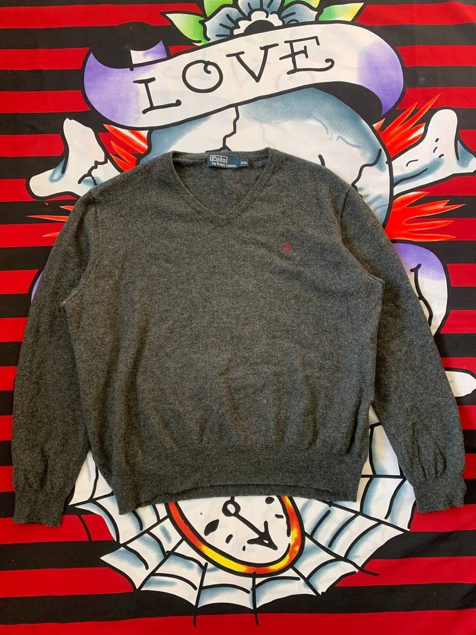 Polo Ralph Lauren Ralph Lauren vintage merino wool grey sweater Size XXL Size US XXL / EU 58 / 5 - 1 Thumbnail