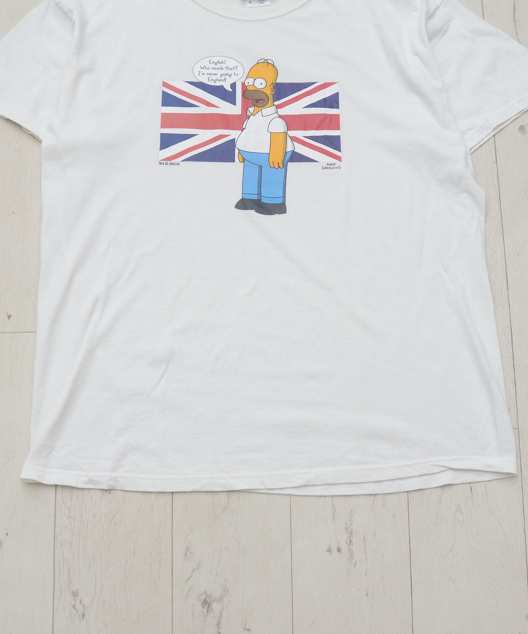 The Simpsons Vintage Simpsons Homer Tee English Size XL Y2K Crazy Funny Size US XL / EU 56 / 4 - 3 Thumbnail
