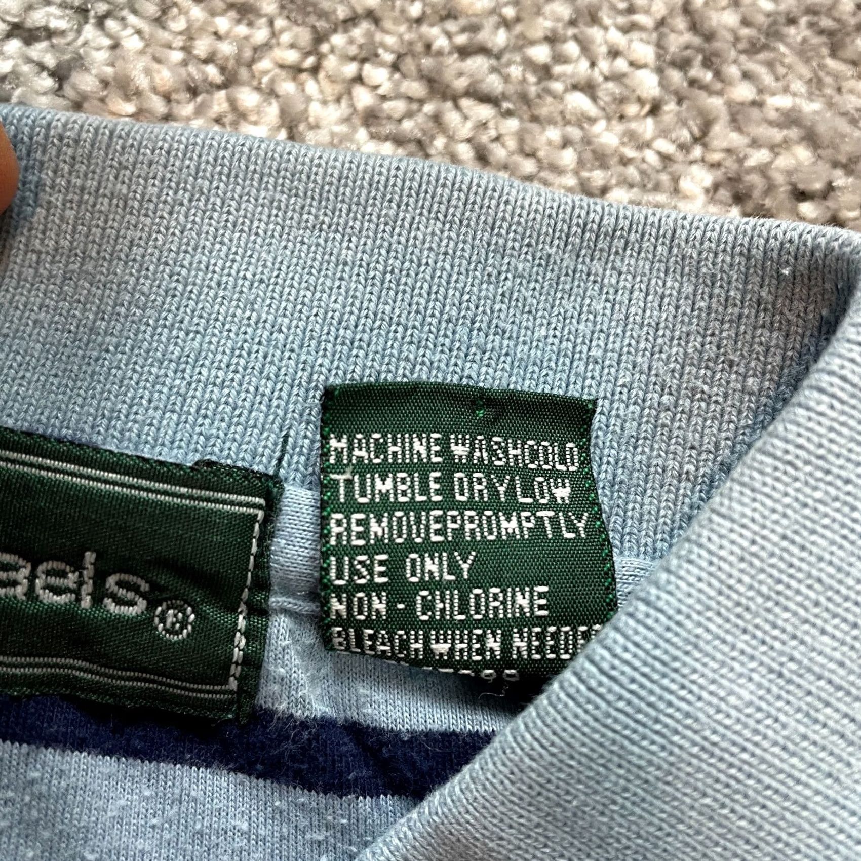 Vintage VINTAGE Carl Michaels Polo Shirt Mens L Light Blue Striped Pocket Collared Rugby Size US L / EU 52-54 / 3 - 4 Thumbnail