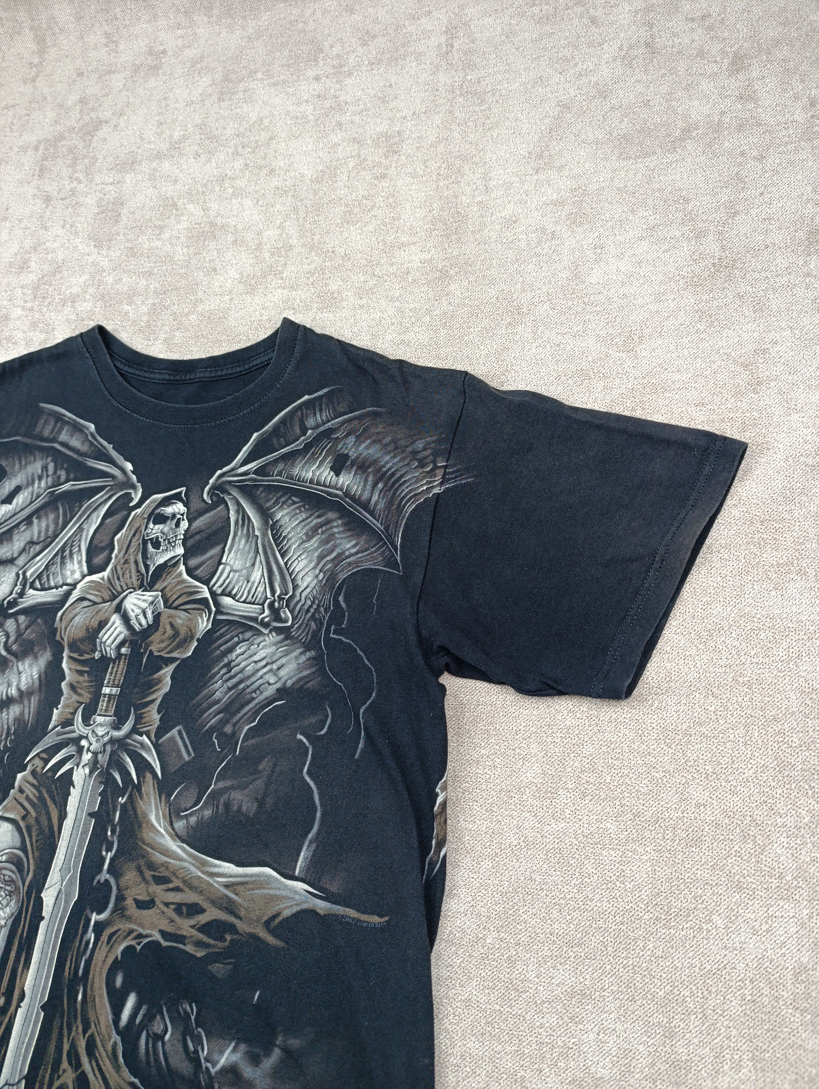 Liquid Blue LIQUID BLUE 2007 VINTAGE GRAVESTONE REAPER SKULL DEATH Size US M / EU 48-50 / 2 - 4 Thumbnail