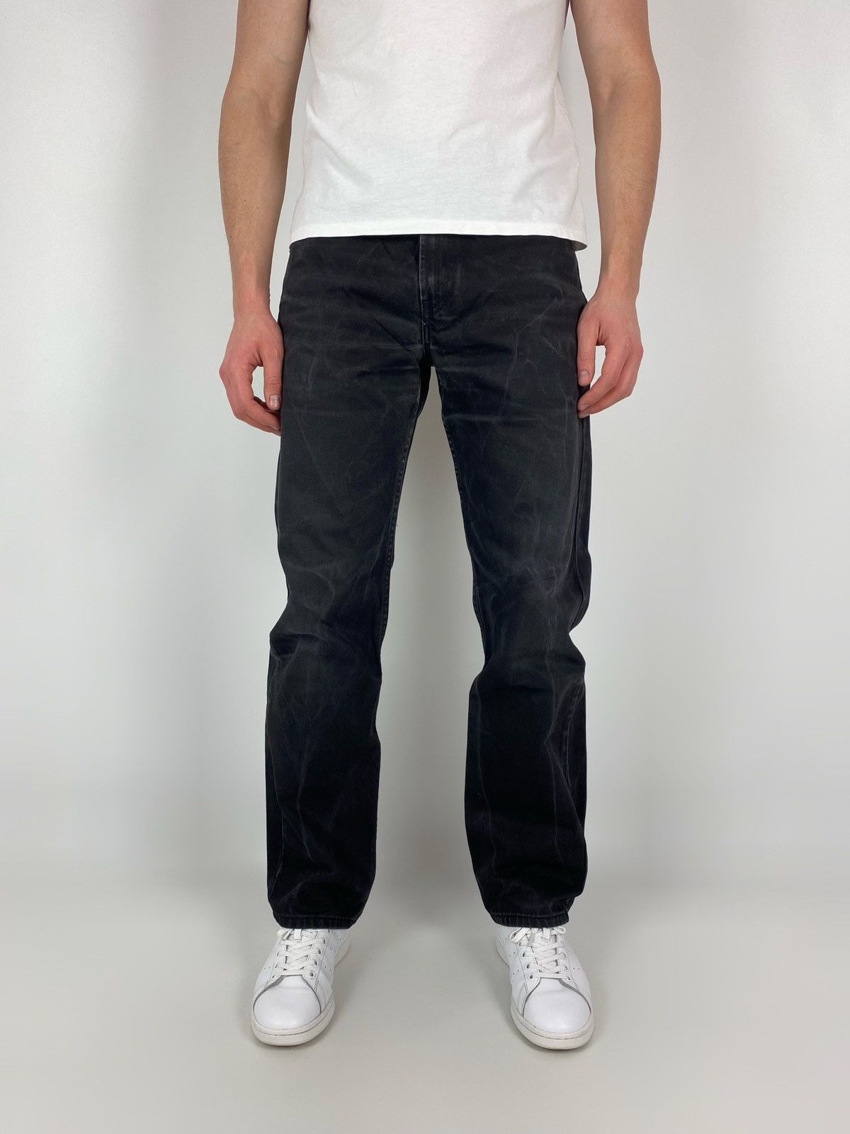 Levi's 2000’s Vintage Levi’s 505 Washed Black Denim Pants 32X32 Size US 32 / EU 48 - 1 Thumbnail
