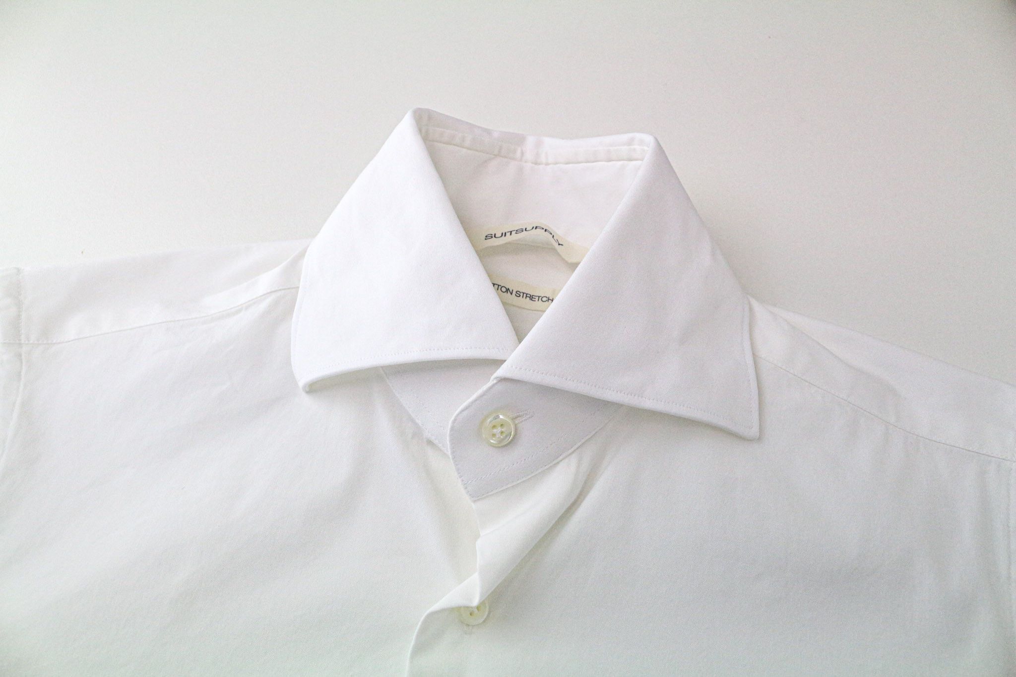 Suitsupply 35/13 1/2 Extra Slim White Stretch Cotton Shirt 76049 Size 36R - 3 Thumbnail