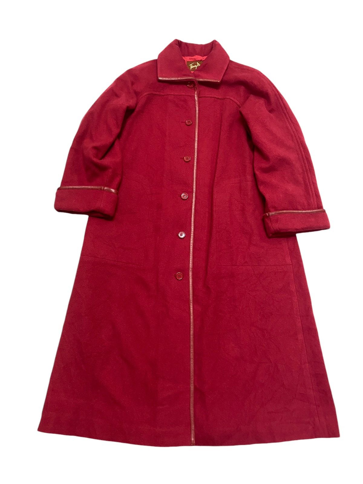 Thierry Mugler Thierry Mugler Red Wool Overcoat Size M / US 6-8 / IT 42-44 - 6 Thumbnail