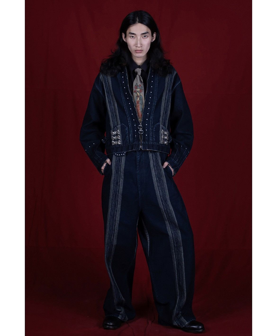 Kapital Kapital 14oz black Denim Port Baggy Pants size 3 Size US 34 / EU 50 - 8 Thumbnail