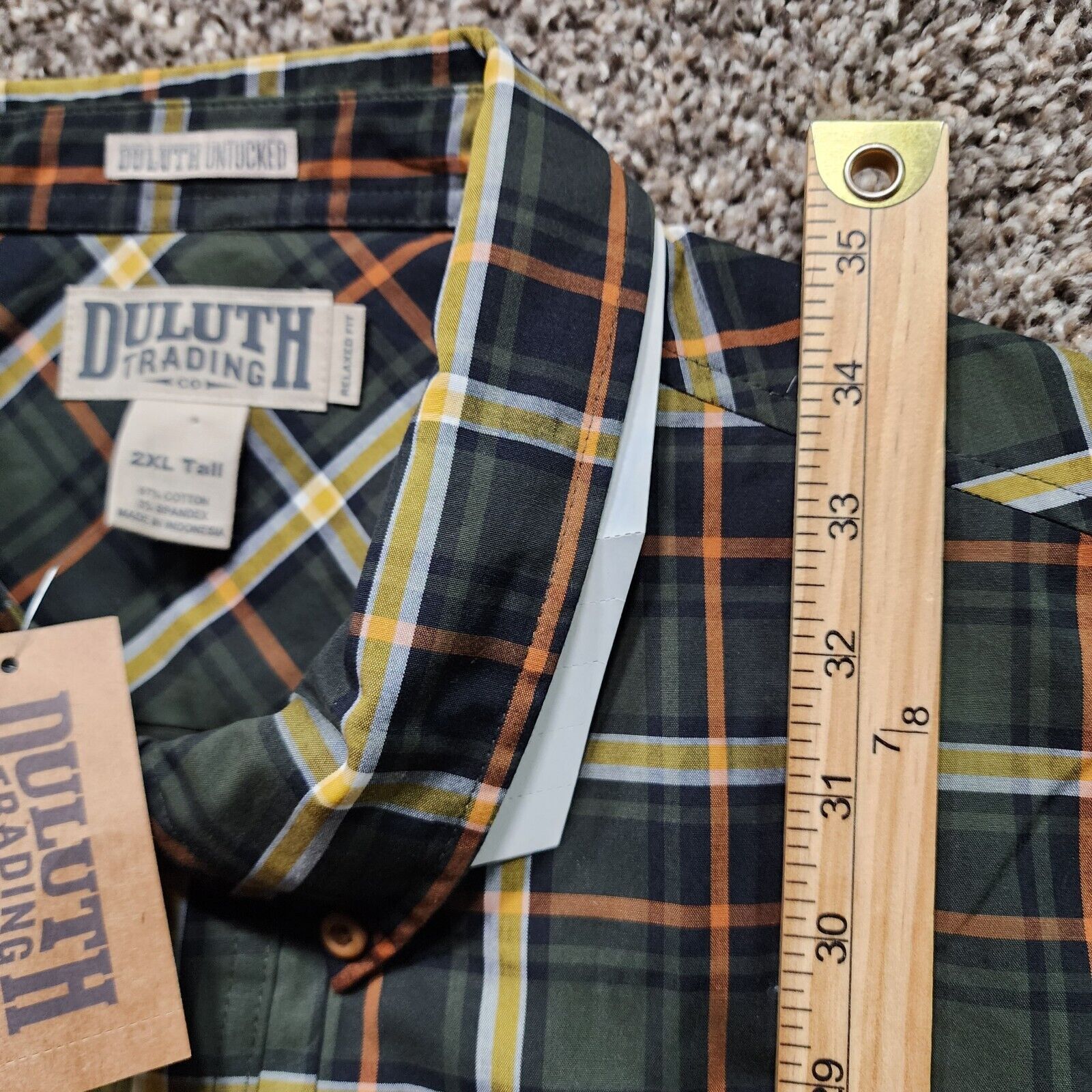 Duluth Trading Company NWT Duluth Trading Co Flannel 2XLT Plaid Untucked Button Size US XXL / EU 58 / 5 - 10 Thumbnail