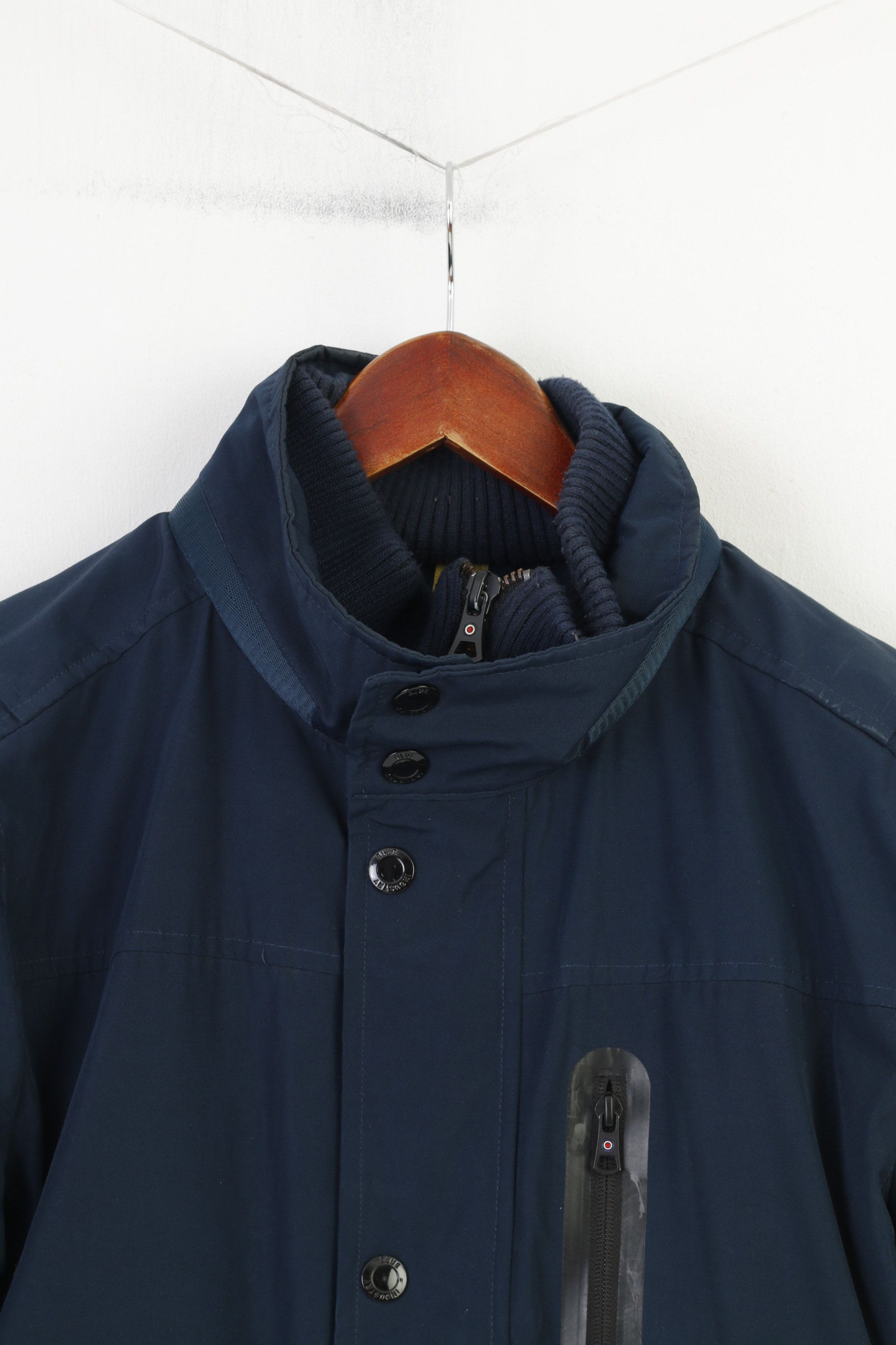 Vintage Blue Industry Men M Jacket Padded Navy Full Zipper 0870 Size US M / EU 48-50 / 2 - 3 Thumbnail