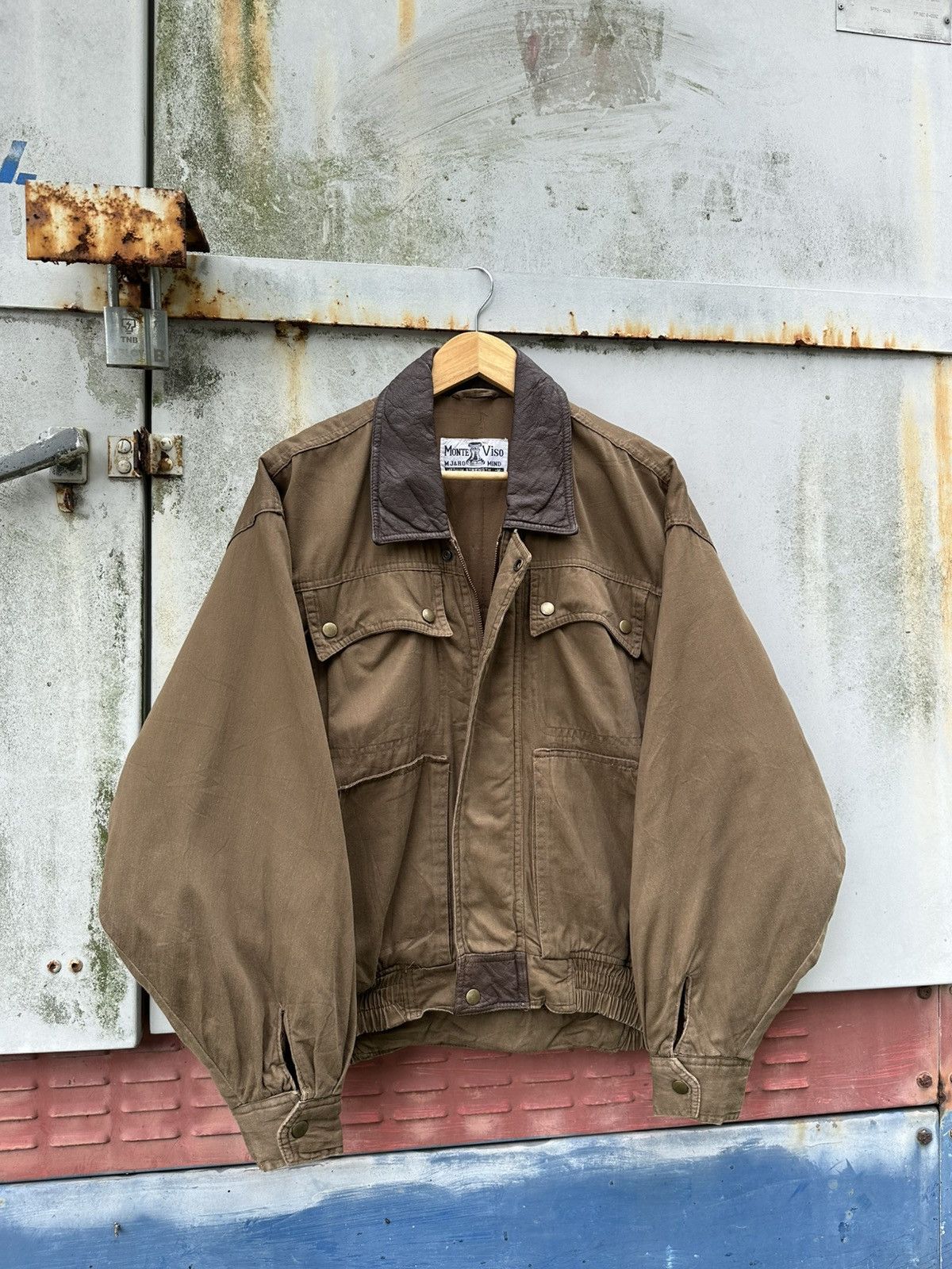 Vintage 👹Vintage Monte Viso Brown Tactical Bomber Jacket Size US M / EU 48-50 / 2 - 2 Thumbnail