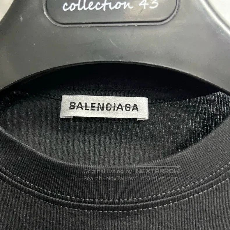 Balenciaga Balenciaga Black Short Sleeve Cotton T-Shirt. Size US M / EU 48-50 / 2 - 2 Thumbnail