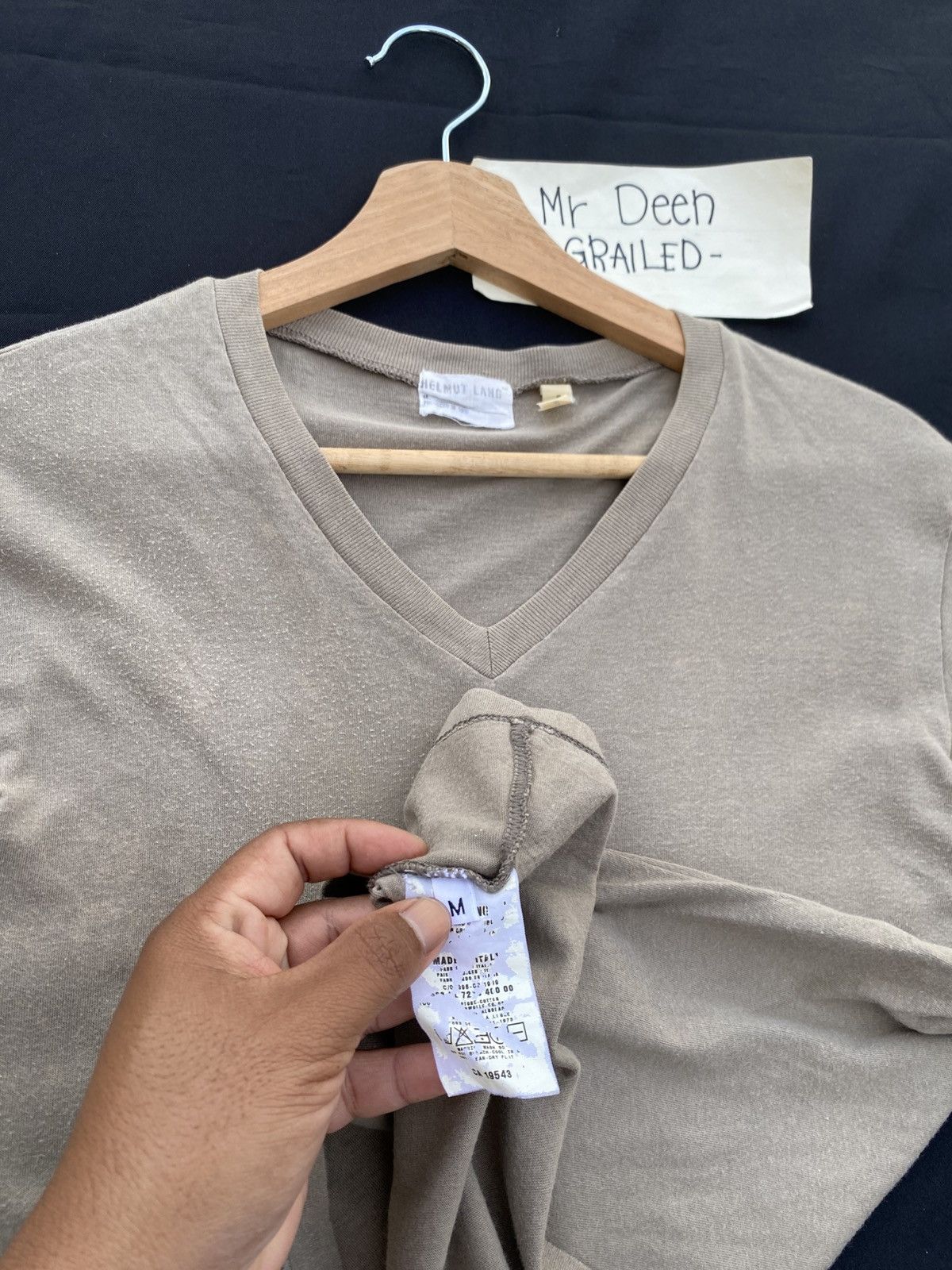 Helmut Lang Rare Vintage Helmut Lang Produced 1998 Brown Plain Tshirt Size US M / EU 48-50 / 2 - 15 Thumbnail