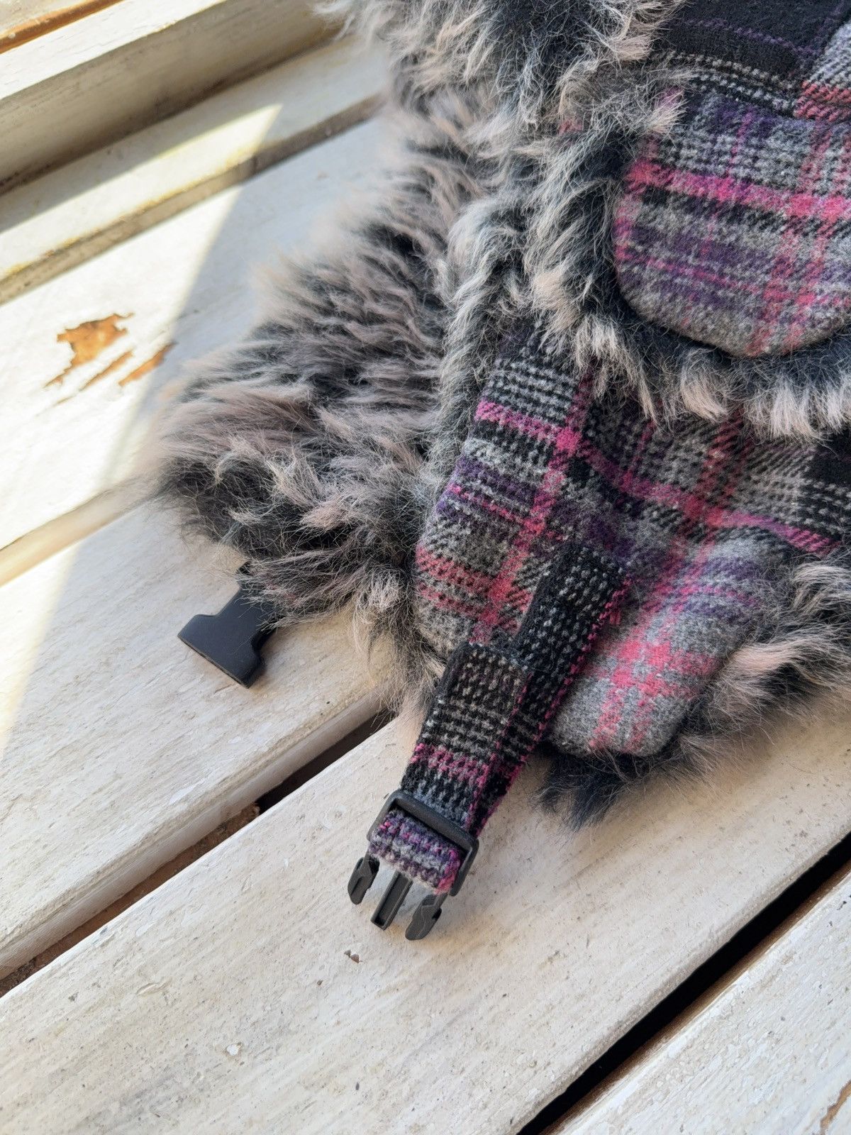 Japanese Brand Y2K Vintage Fuzzy Hat Mohair knit Ushanka Trapper hat retro Size ONE SIZE - 12 Thumbnail