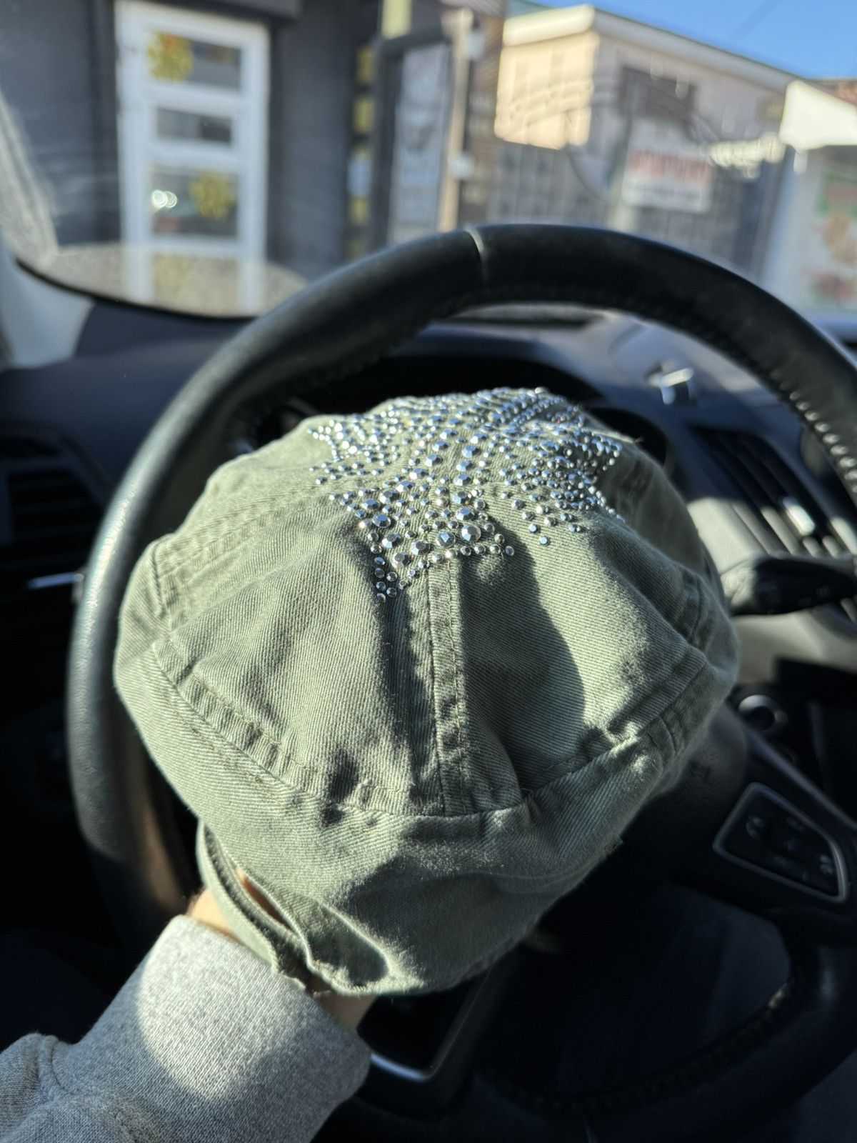 Hysteric Glamour × Japanese Brand × Vintage Vintage olive hat big logo cross hype Chrome hearts style Size ONE SIZE - 6 Thumbnail