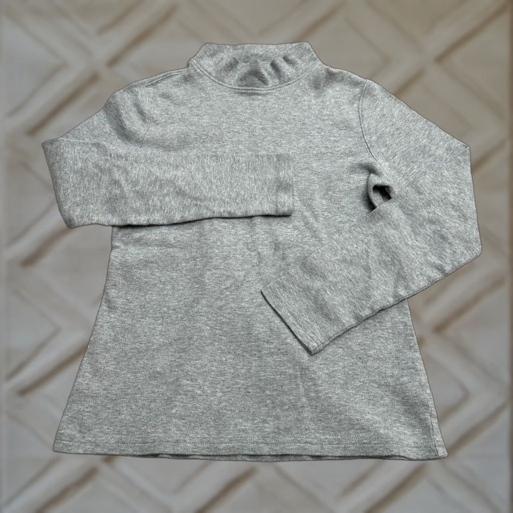 Charter Club Charter Club Gray Long Sleeve Mock Neck T-Shirt Womens Small Casual Cotton Top Size S / US 4 / IT 40 - 1 Thumbnail