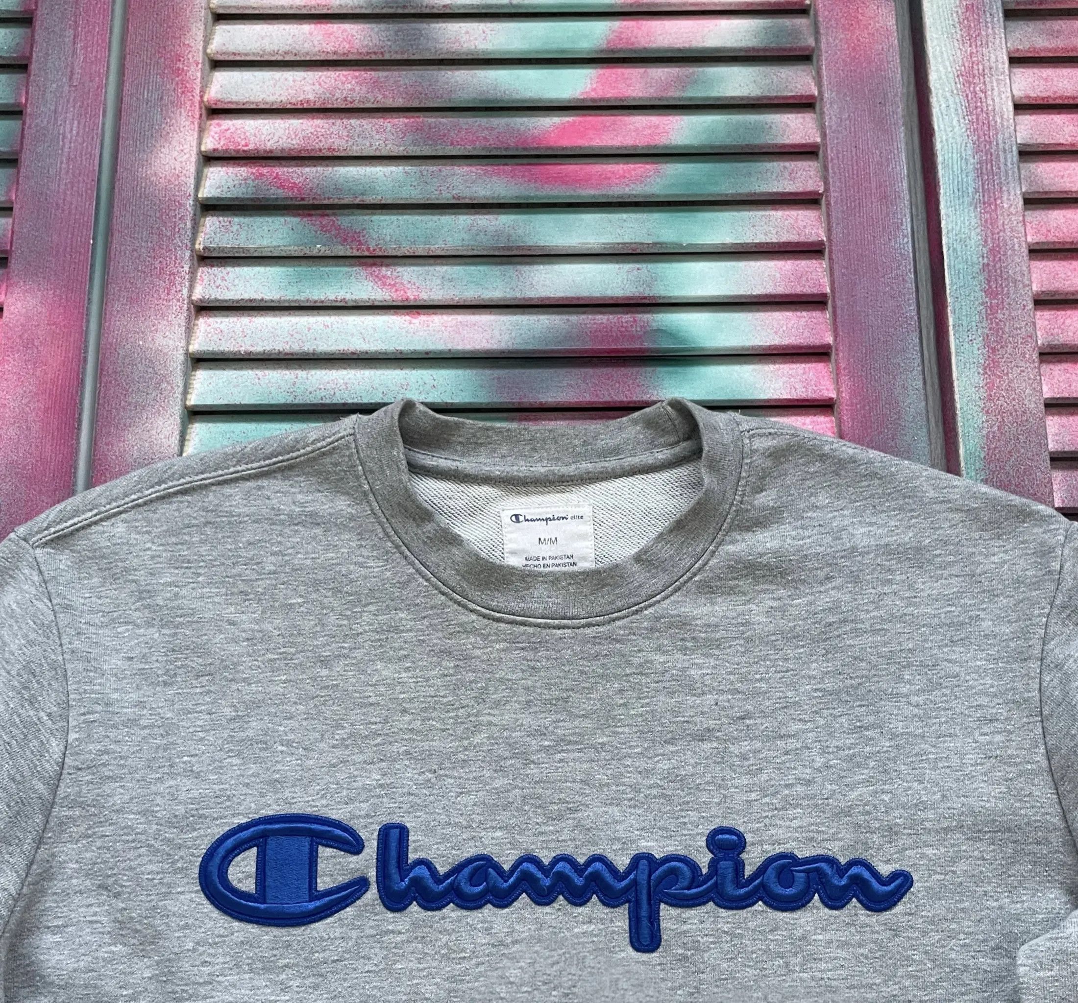 Champion Vintage 90s Champion Big Logo Sweatshirt Size US M / EU 48-50 / 2 - 2 Thumbnail