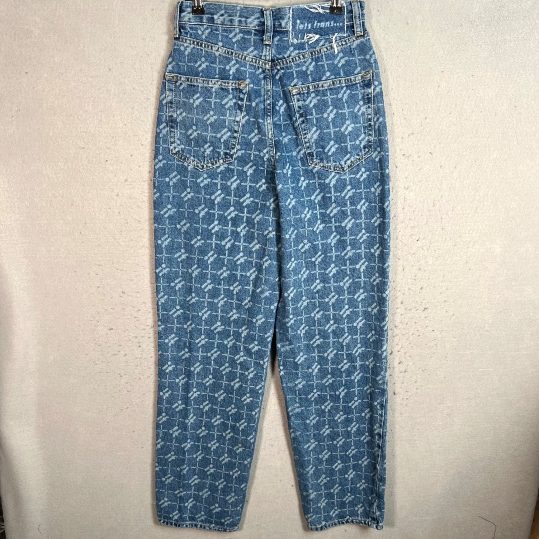 Vintage VINTAGE Iets Frans Women's High-Waisted Straight Leg Denim Jeans Size 26 Blue Cotton 80s 90s Fashion Size 26" / US 2 / IT 38 - 2 Thumbnail