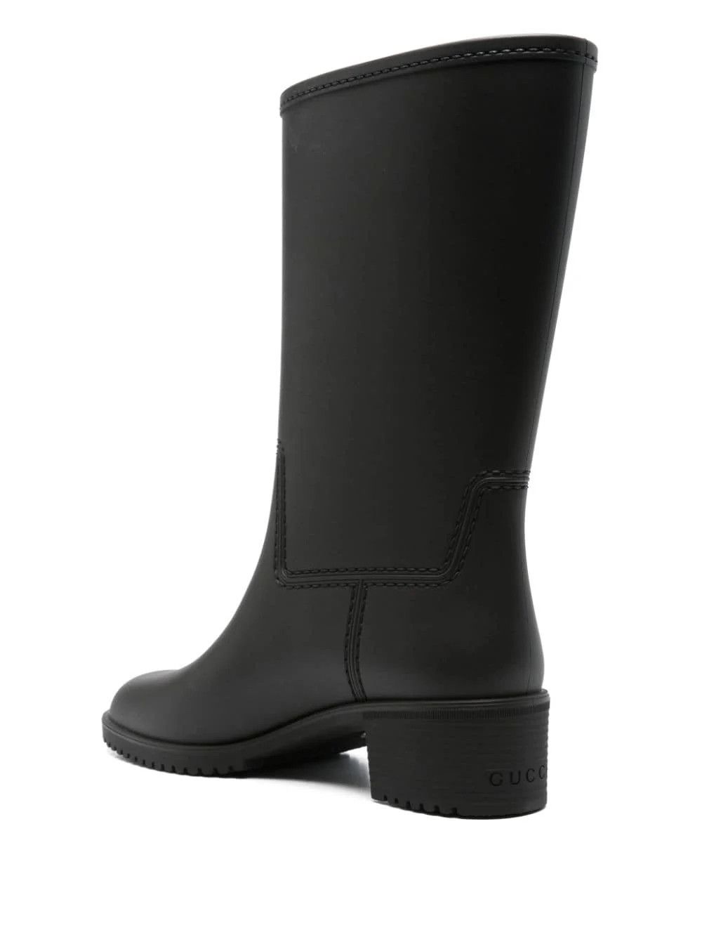 Gucci o1s1wg110225 Women's Double G Rain Boots in Black Size US 10 / IT 40 - 8 Thumbnail