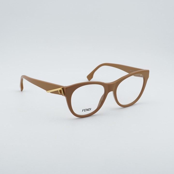 Fendi Fendi FE50101I 045 Eyeglasses Brown 53mm Cat Eye Frame Size ONE SIZE - 1 Thumbnail