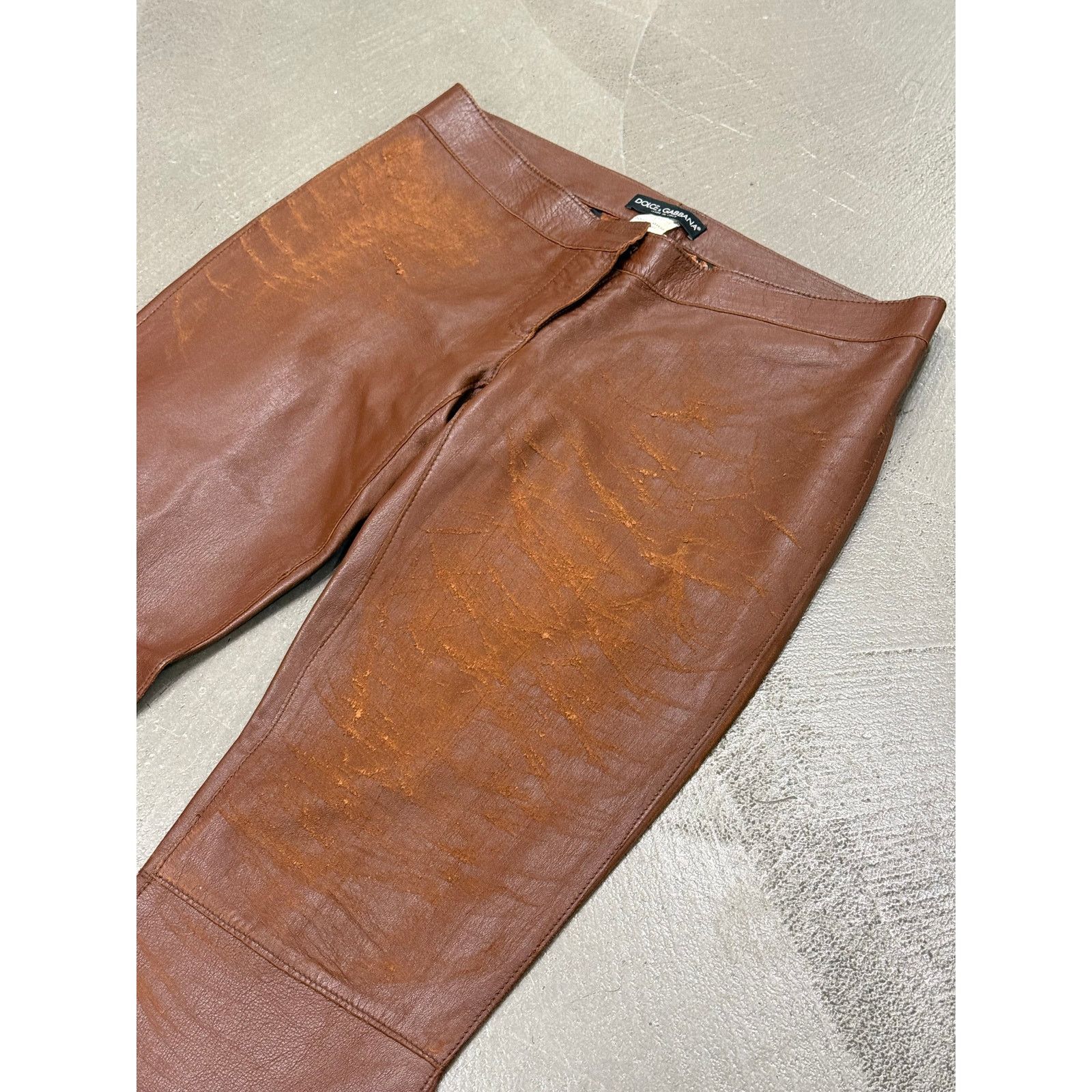 Dolce & Gabbana A/W2001 Dolce & Gabbana runway over-heel leather pants Size US 26 / EU 42 - 7 Thumbnail