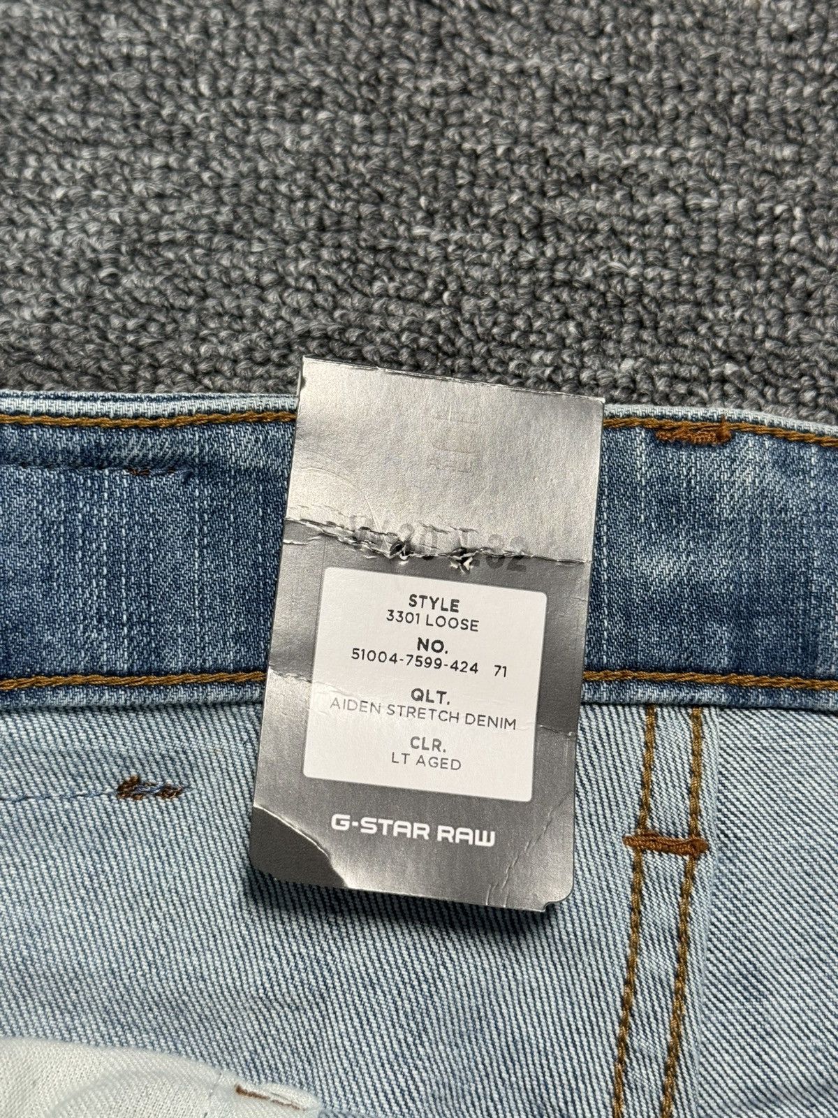 G-Star G-Star Raw 3301 Loose Jeans Faded Denim W30 L32 Casual Fit Size US 30 / EU 46 - 8 Thumbnail
