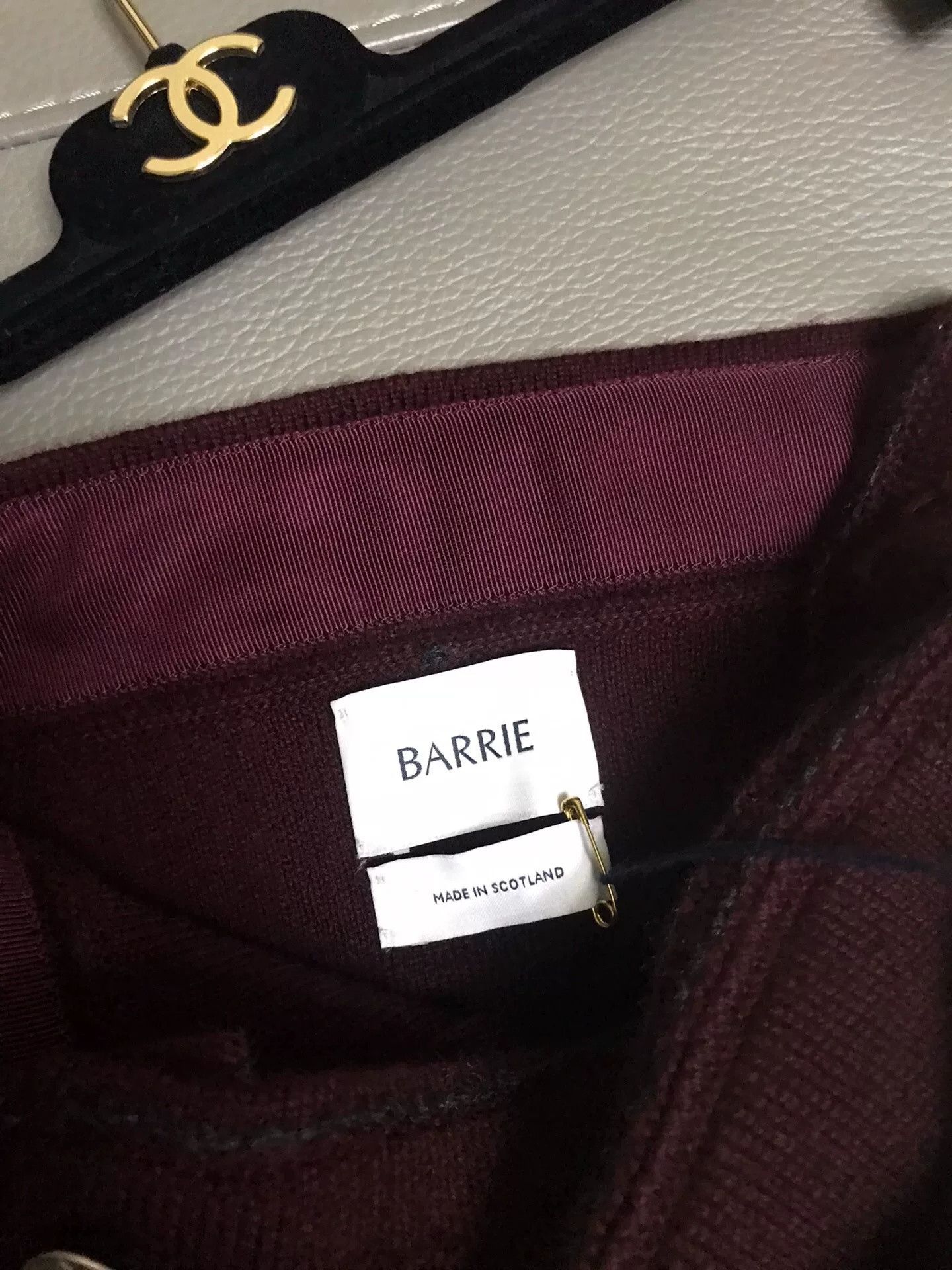 Barrie Burgundy Knit Mini Skirt in Red, Women's (Size 27) — image 2 of 6