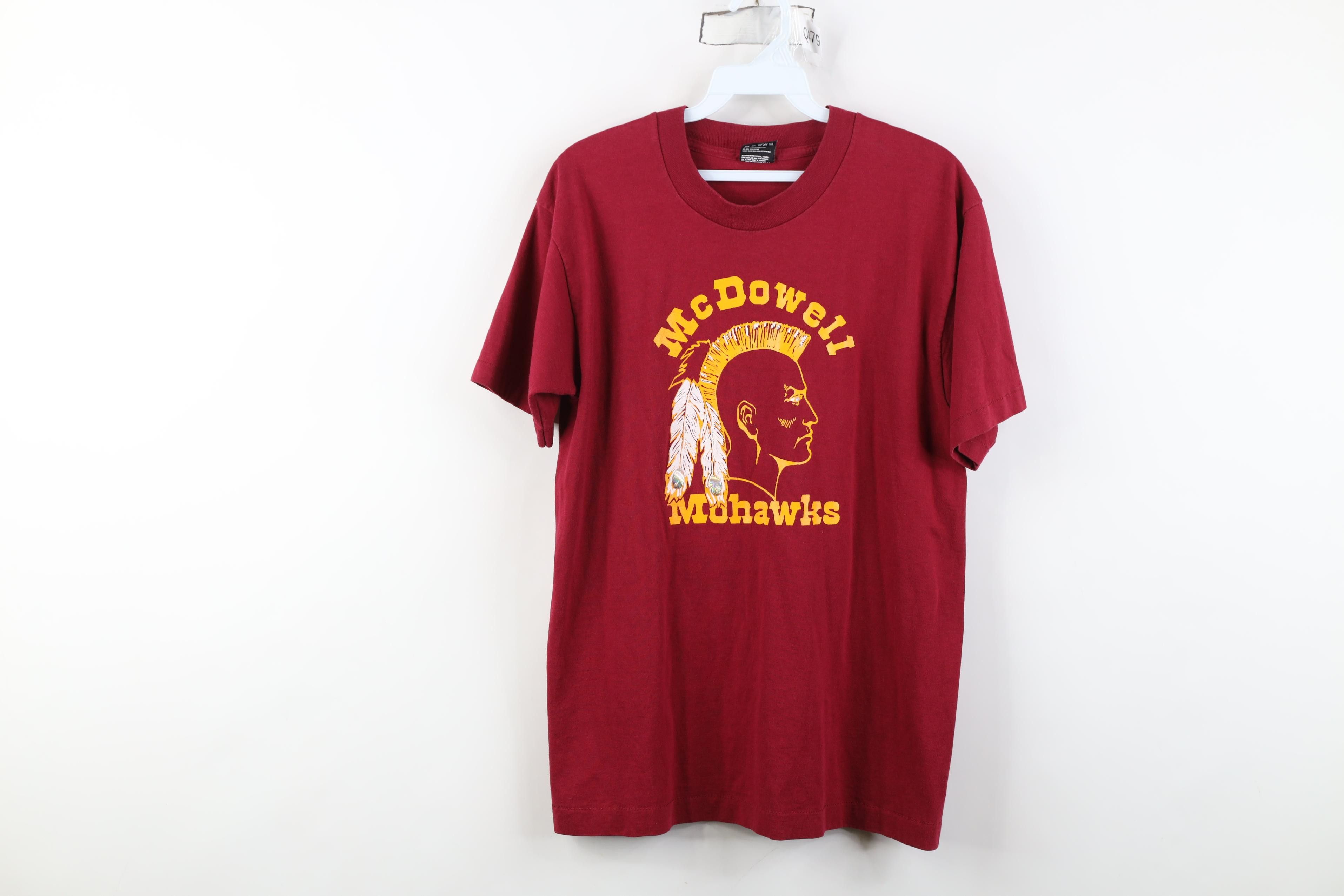 Vintage Vintage 90s Streetwear Mohawks Feather Head T-Shirt USA Size US M / EU 48-50 / 2 - 1 Thumbnail