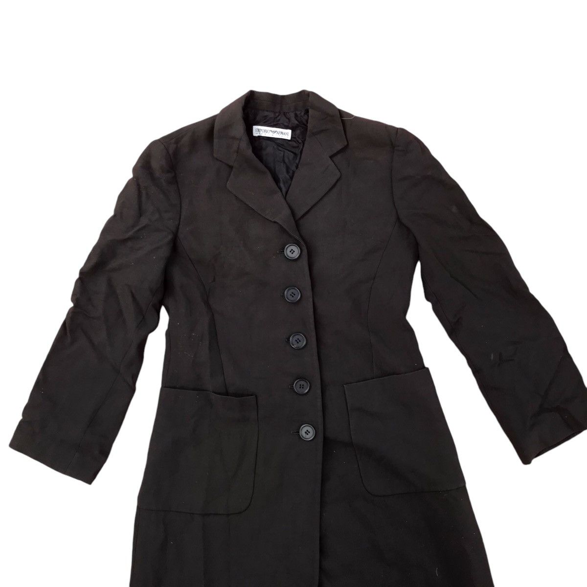 Emporio Armani VINTAGE EMPORIO ARMANI LONG JACKET MADE IN ITALY Size S / US 4 / IT 40 - 6 Thumbnail