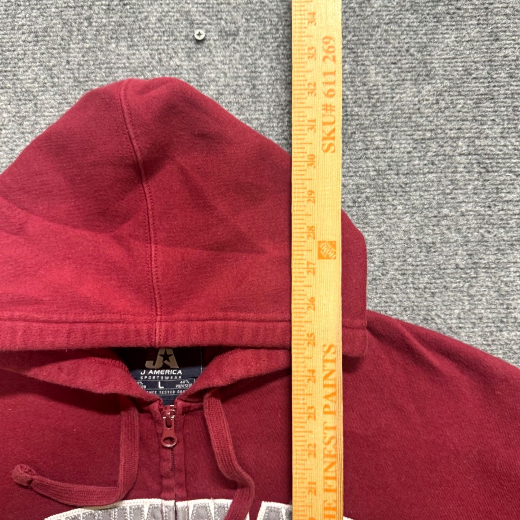Vintage VINTAGE Washington State Full-zip Jacket Mens L Red Hooded 90s Embroidered Gray Sweatshirt Size US L / EU 52-54 / 3 - 5 Thumbnail