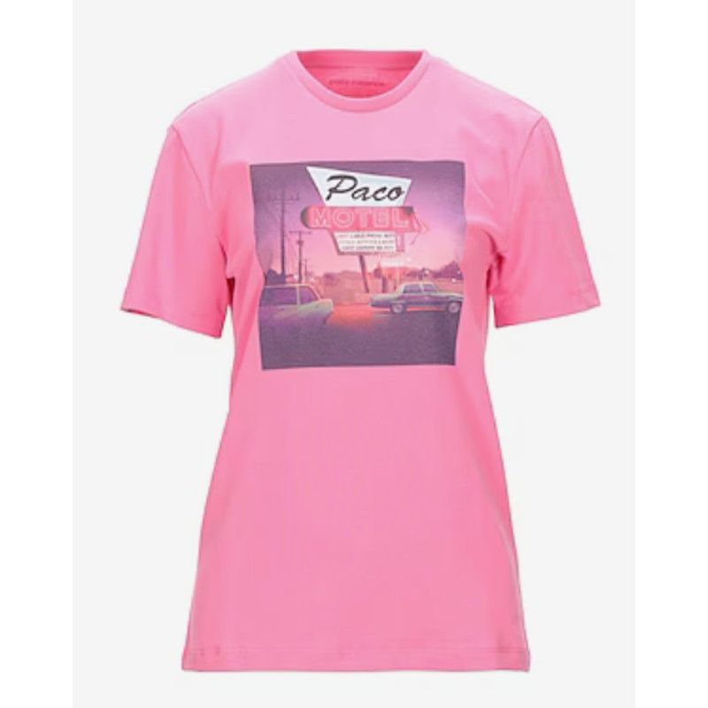Paco Rabanne Short Sleeve Las Vegas T shirt Pink L Size L / US 10 / IT 46 - 1 Thumbnail