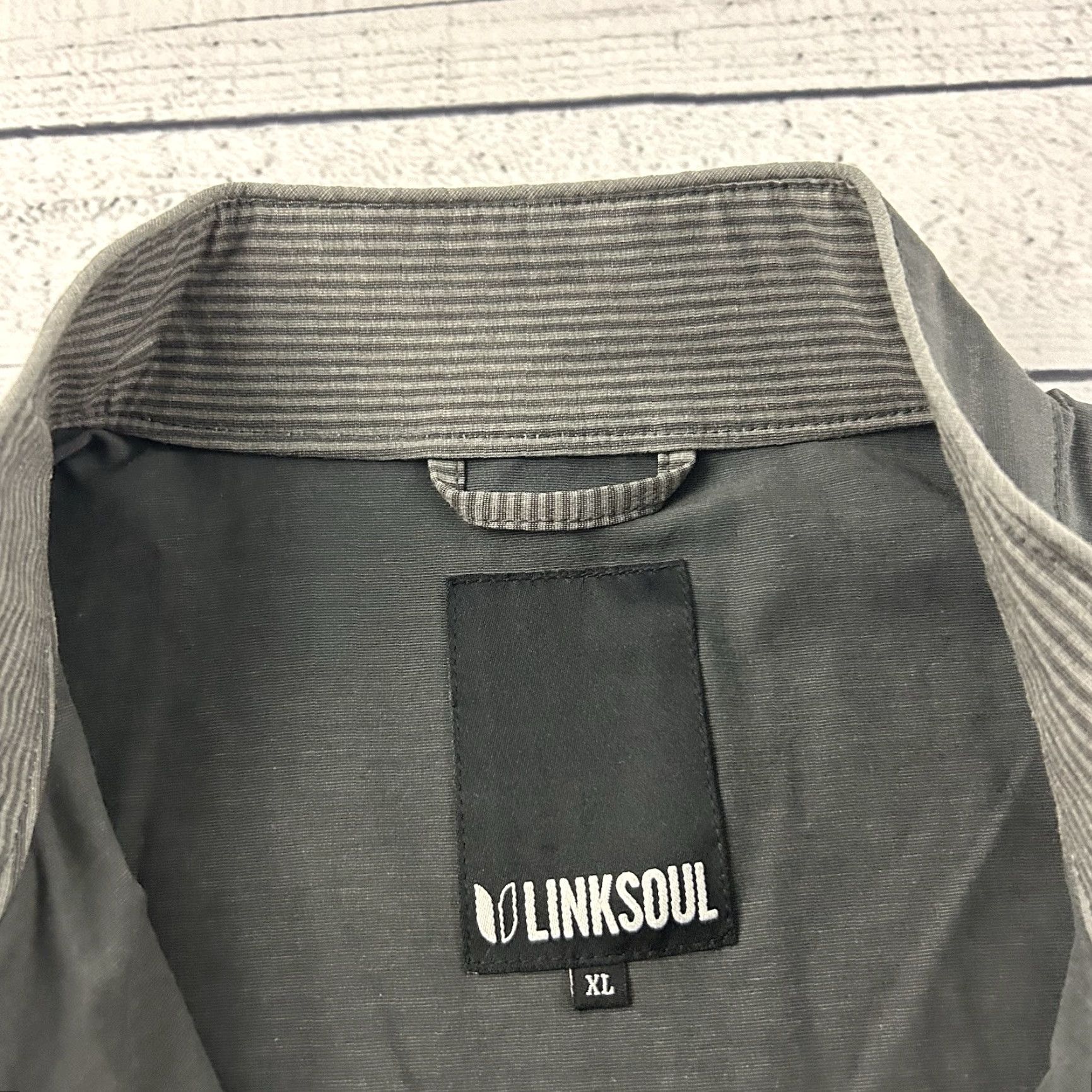 Vintage Linksoul Full Zip Windbreaker Jacket Men's XL Gray Golf Activewear Windbreaker Full Zip Size US XL / EU 56 / 4 - 3 Thumbnail