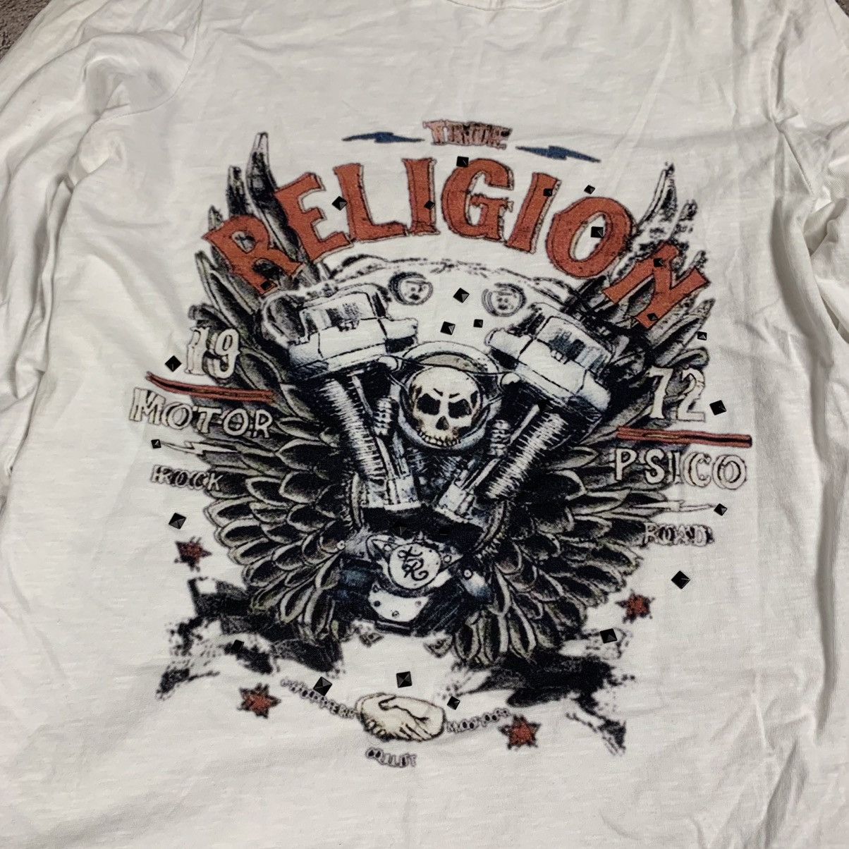Vintage Vintage Y2K True Religion Graphic Tee Skulls Grunge Faded S Size US S / EU 44-46 / 1 - 3 Thumbnail
