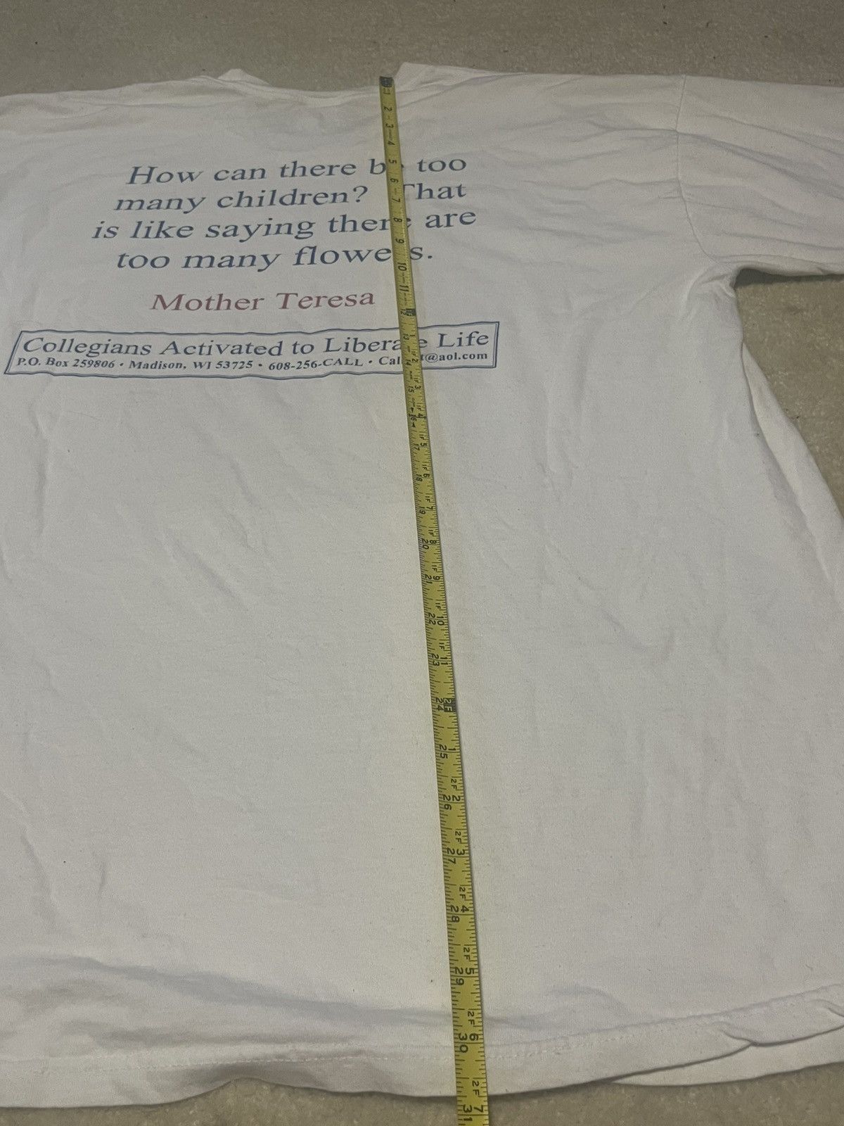Jerzees Maddonina 90s Rare Pro-life C.A.L.L Activism Tee XL GRAIL1/2 Size US XL / EU 56 / 4 - 5 Thumbnail