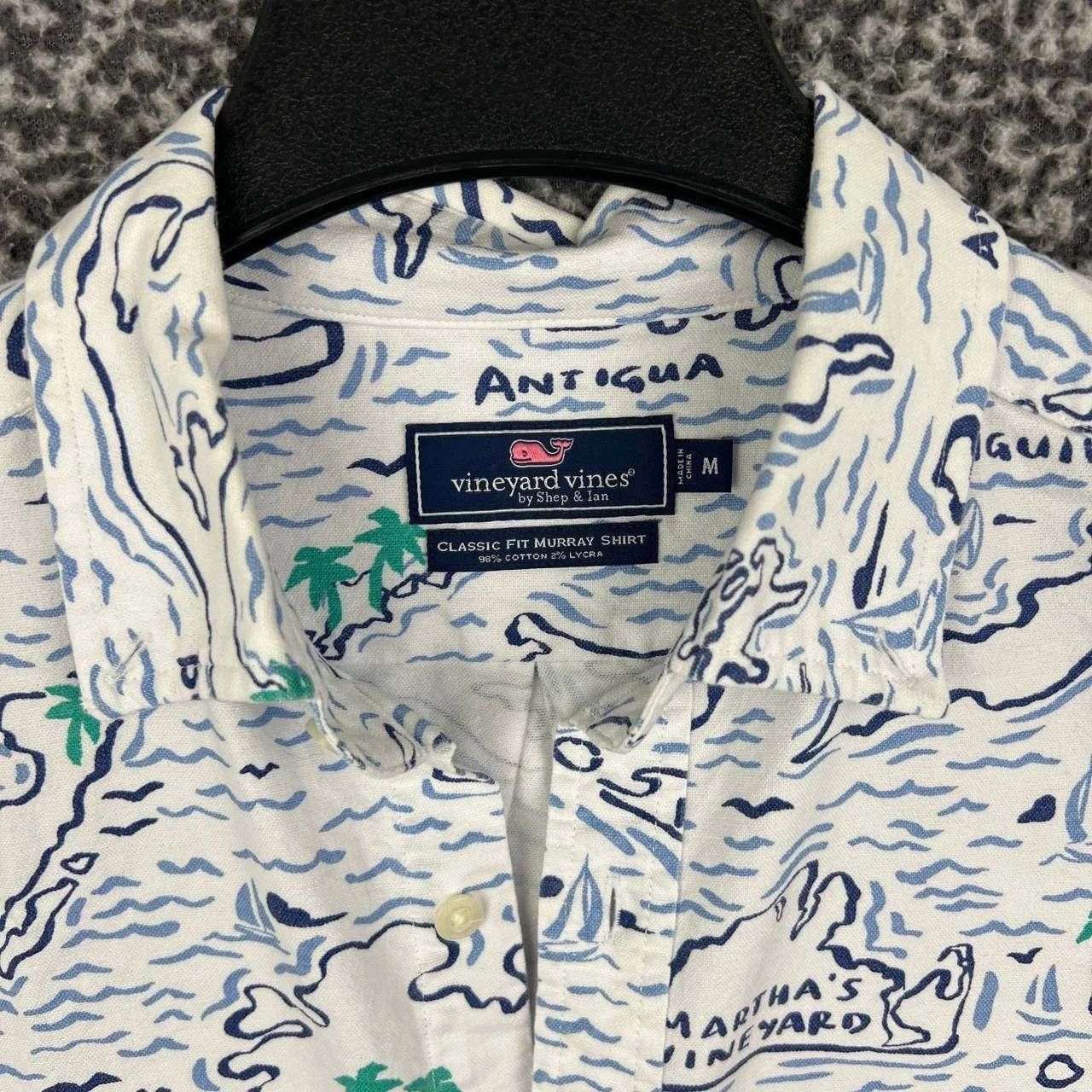 Vineyard Vines Vineyard Vines Button Down Shirt Men White Island Map M Size US M / EU 48-50 / 2 - 3 Thumbnail