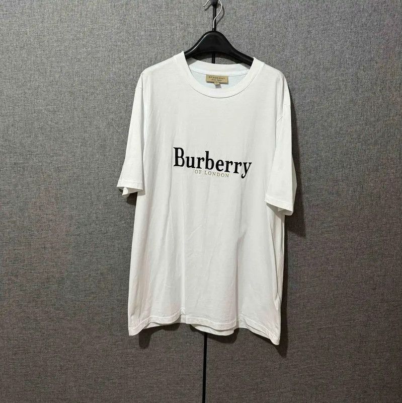 Burberry Burberry Men's White Cotton Logo T-Shirt Size US S / EU 44-46 / 1 - 1 Thumbnail