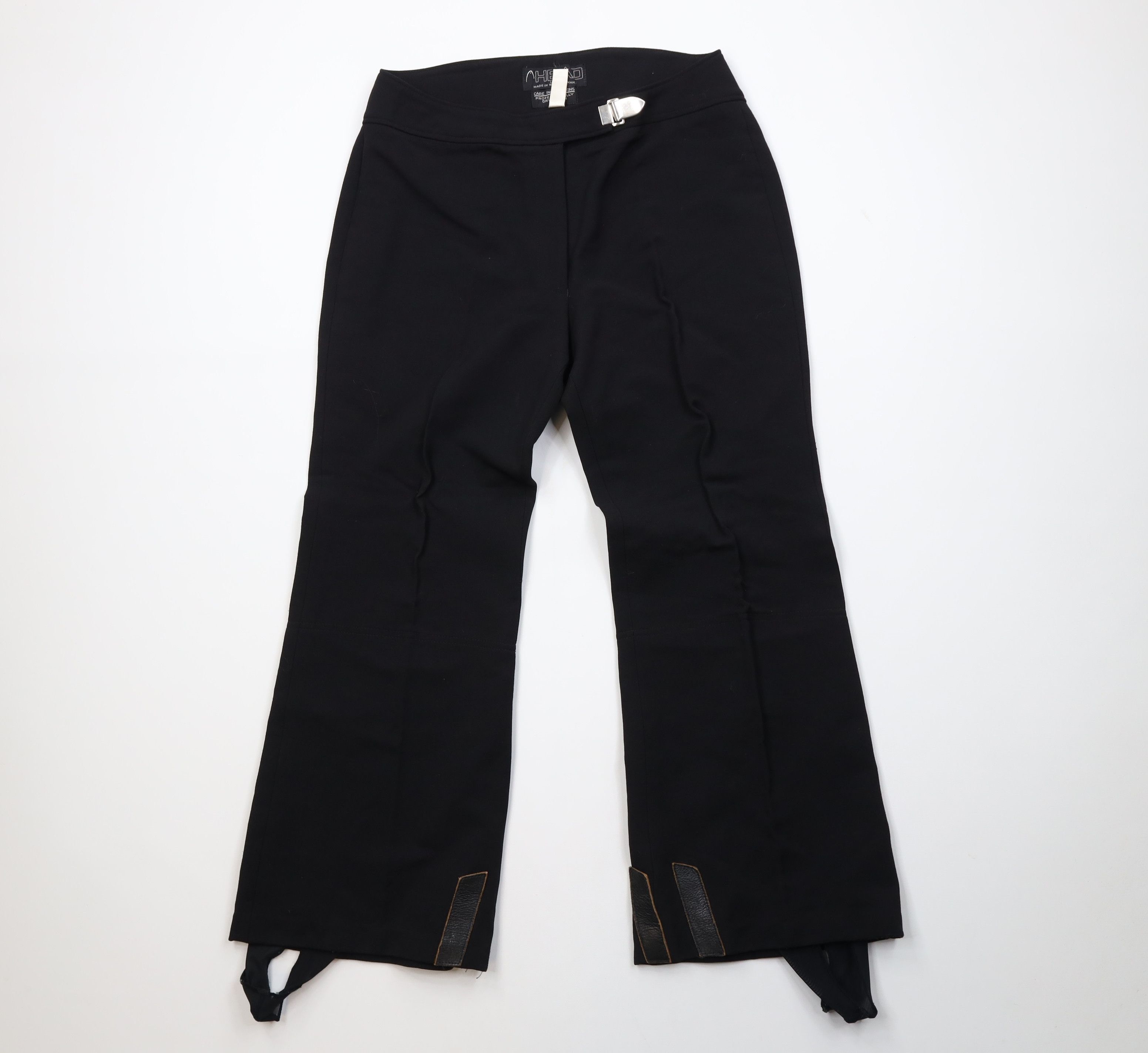 Vintage Vintage 70s Blend Knit Stirrup Ski Pants Black West Germany Size 36" / US 14 / IT 50 - 1 Thumbnail