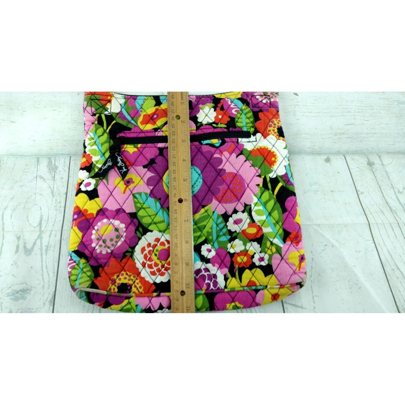 Vera Bradley Vera Bradley Crossbody Bag Pink Floral Print 10"x10" Womens Small Zip Size ONE SIZE - 7 Thumbnail