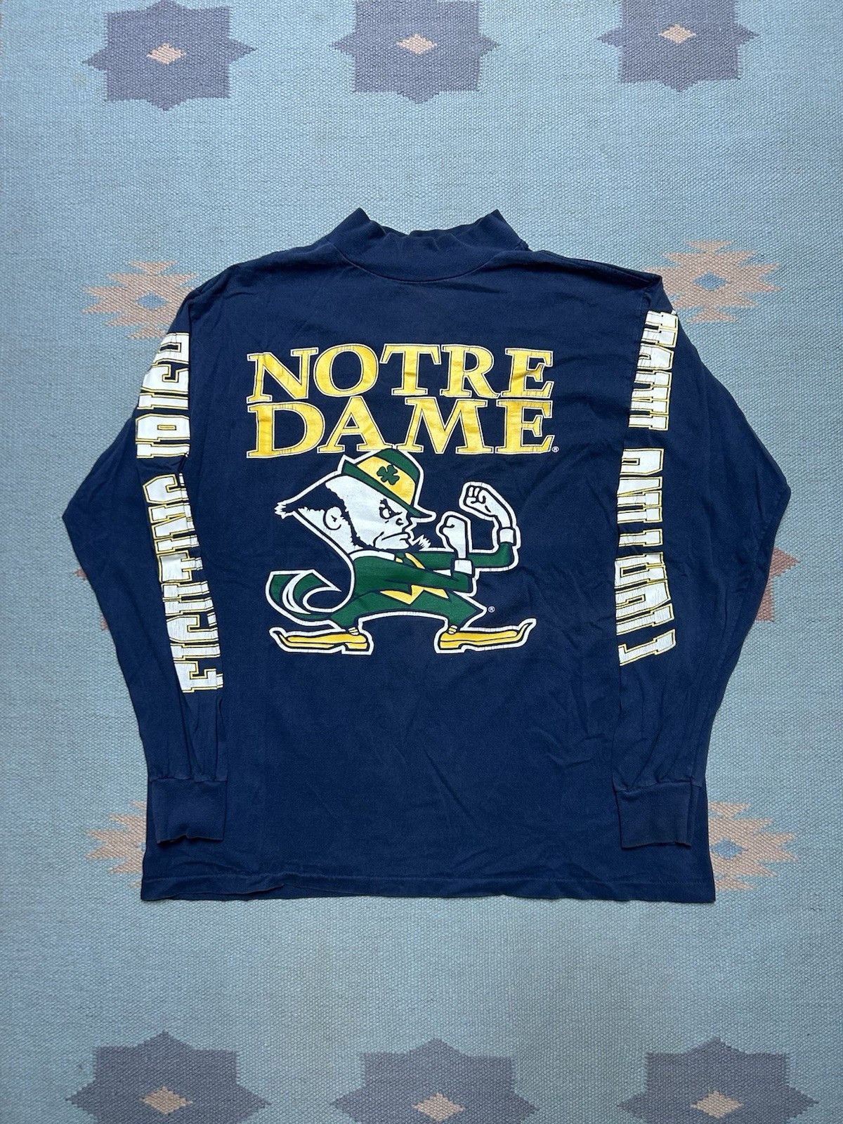 Vintage Vintage 80s 90s t shirt Notre dame fighting Irish cotton XL Size US XL / EU 56 / 4 - 1 Thumbnail
