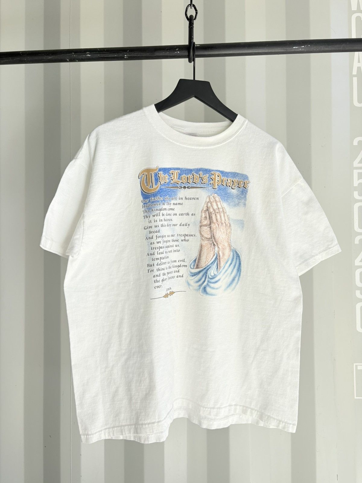Vintage Vintage Lords Prayer Shirt Jesus Faded Distressed Grunge Size US XL / EU 56 / 4 - 2 Thumbnail