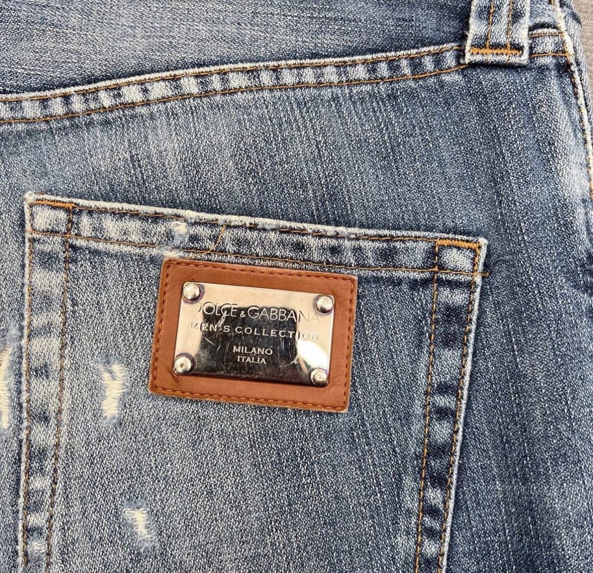 Dolce & Gabbana Dolce & Gabbana Double-Zip Washed Distressed Denim Jeans Size US 34 / EU 50 - 4 Thumbnail
