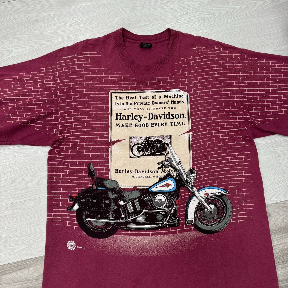 Harley Davidson × Vintage Harley Davidson vintage Shirt overprint 90s Size US XL / EU 56 / 4 - 4 Thumbnail