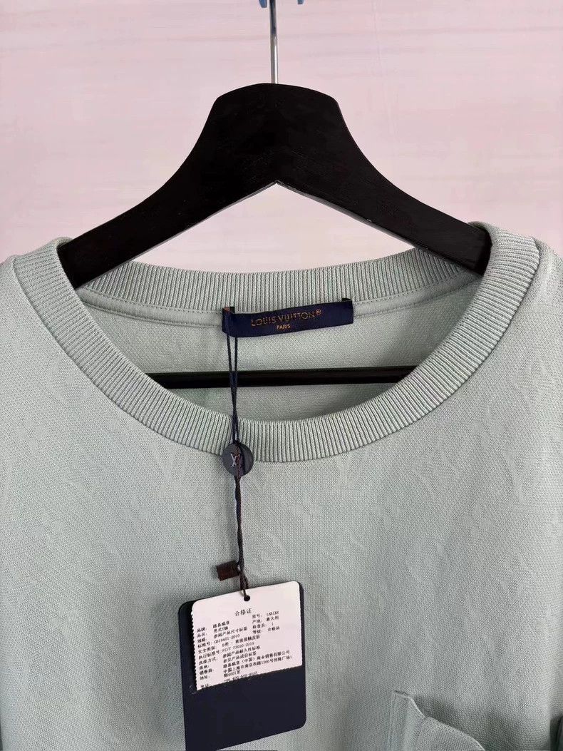 Louis Vuitton LOUIS VUITTON mint green pockets and dark stripes short sle Size US XL / EU 56 / 4 - 4 Thumbnail