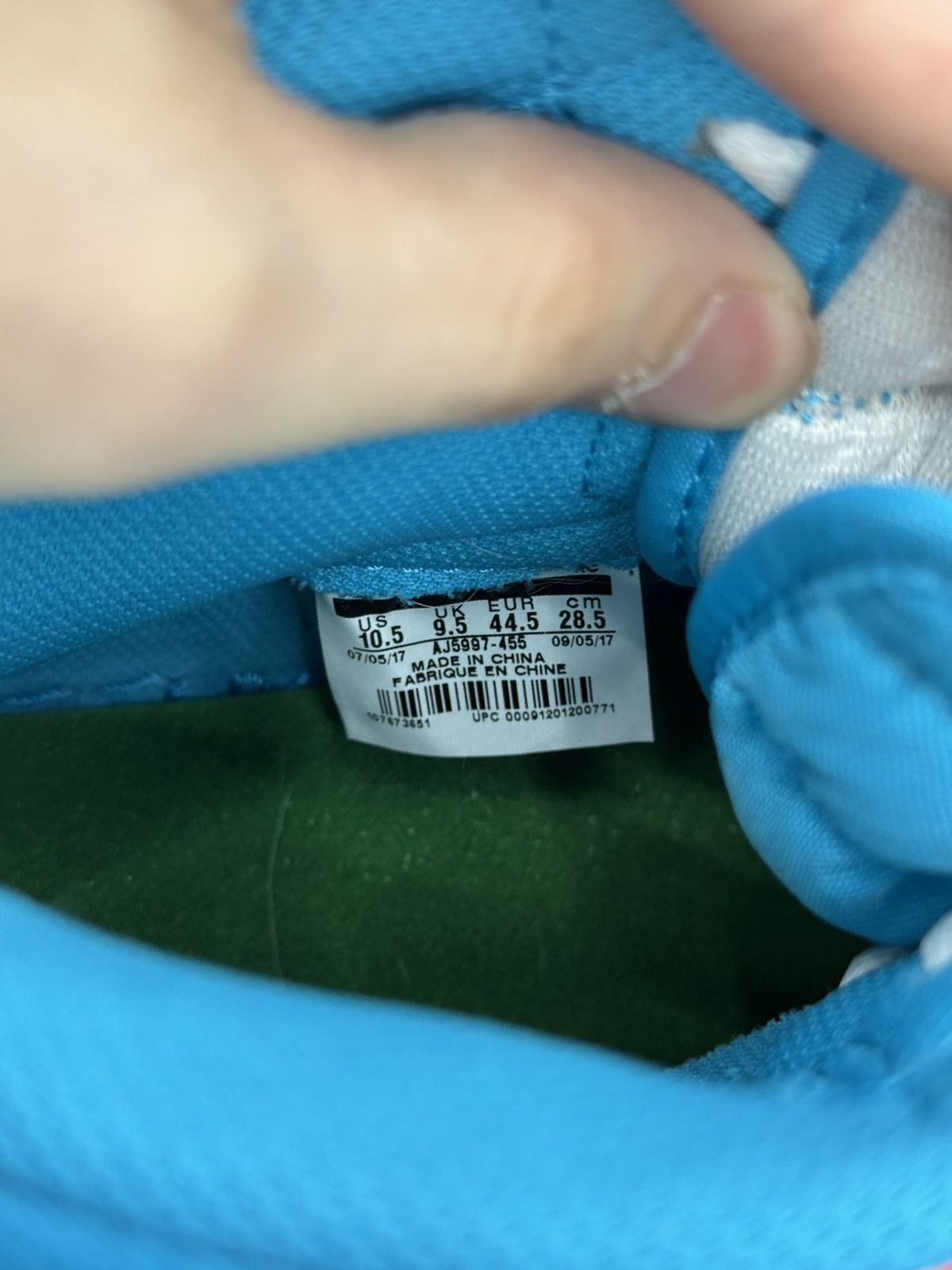 Jordan Brand Jordan 1 Gatorade Blue Lagoon Size 10.5 Pre Owned 🧼 Size US 10.5 / EU 43-44 - 14 Thumbnail