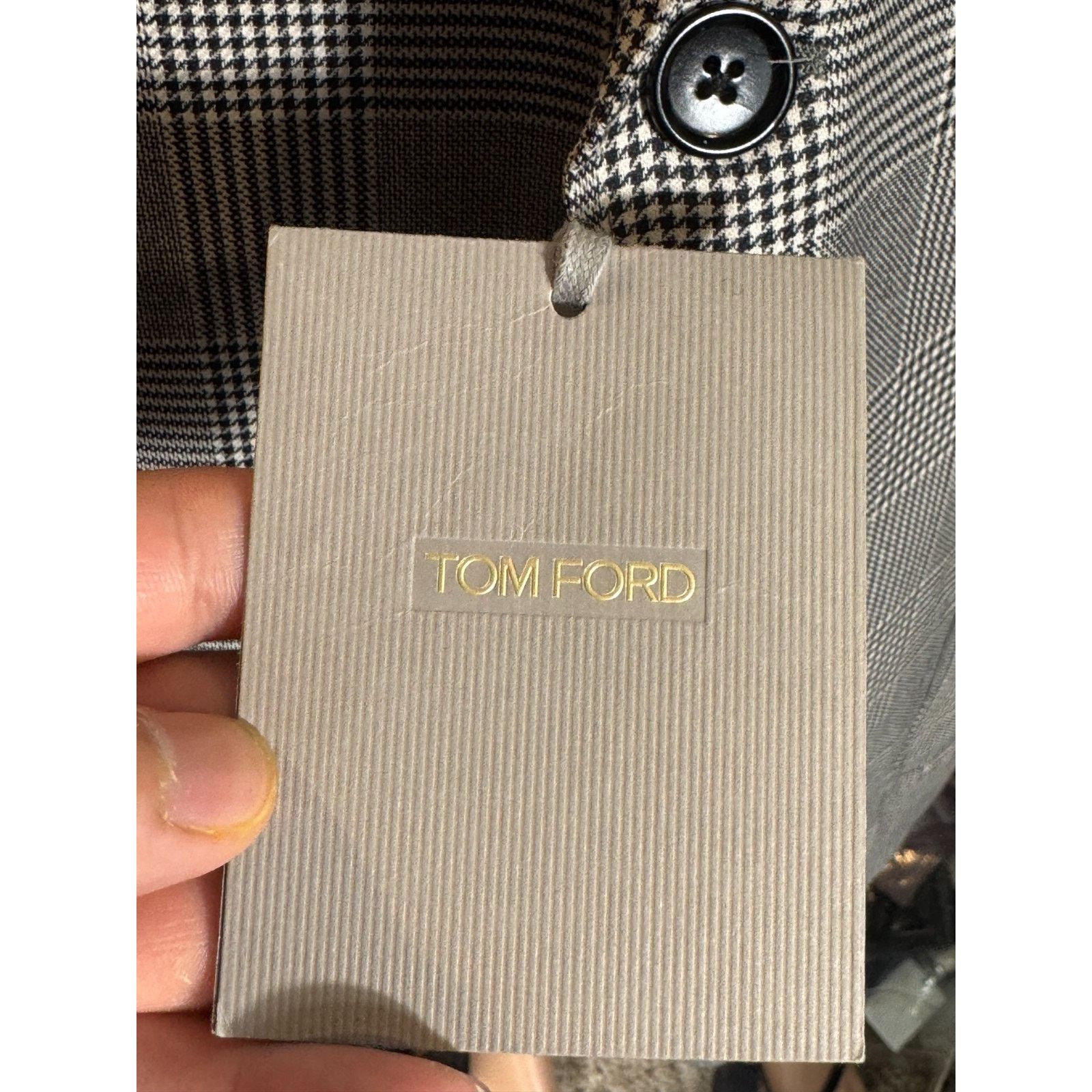 Tom Ford Tom Ford New w Tags PrinceWales Houndstooth Blazer 56 EU 46R Size 46R - 11 Thumbnail