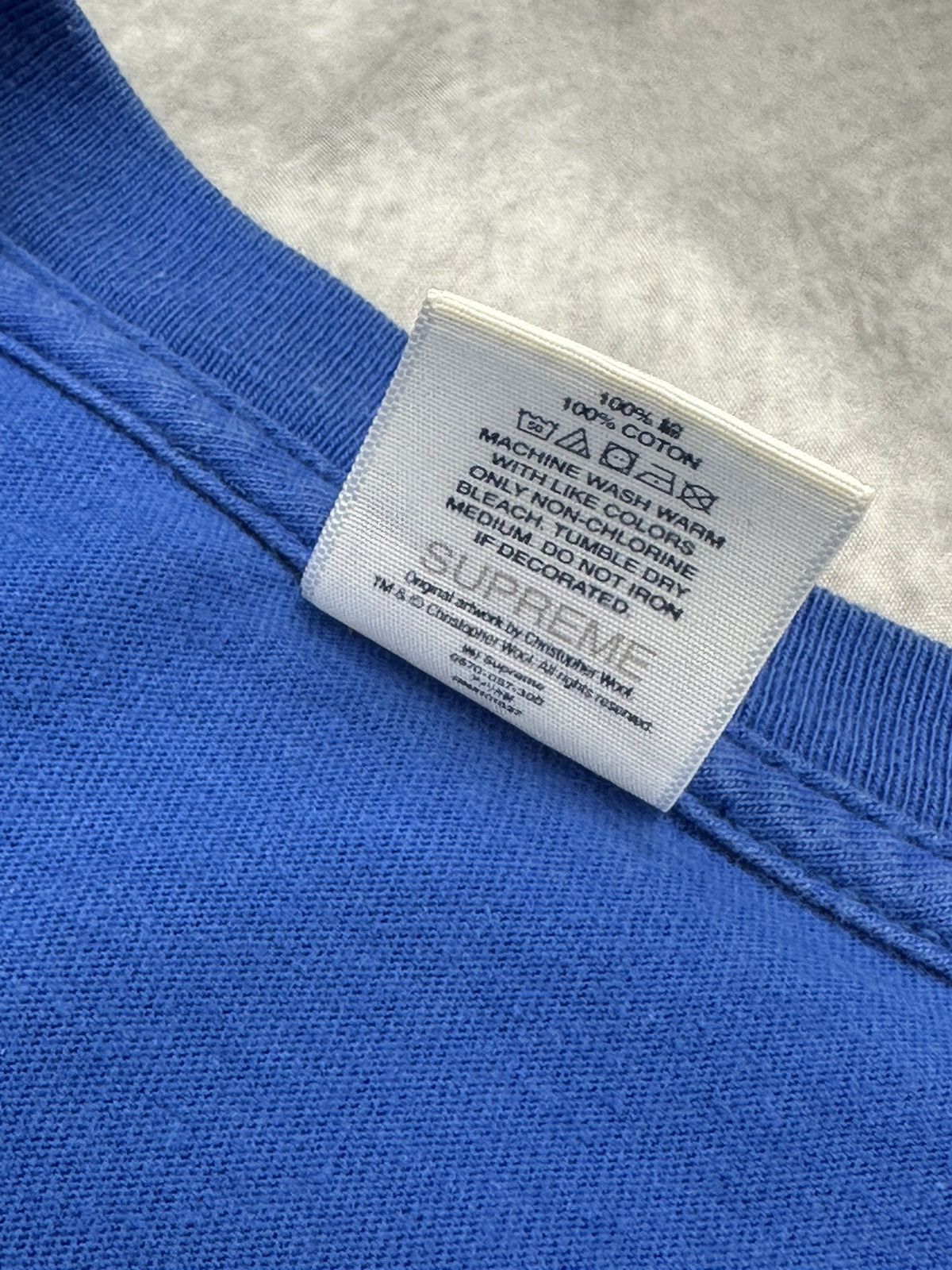 Supreme × Vintage New Christopher Wool x Supreme 1995 Tee - Blue Size US L / EU 52-54 / 3 - 6 Thumbnail