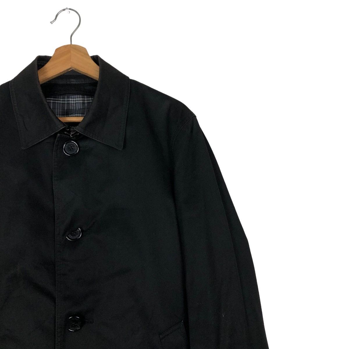 Burberry 🔥Vintage Burberry Black Label Long Jacket Nova Check Lining Size US M / EU 48-50 / 2 - 6 Thumbnail