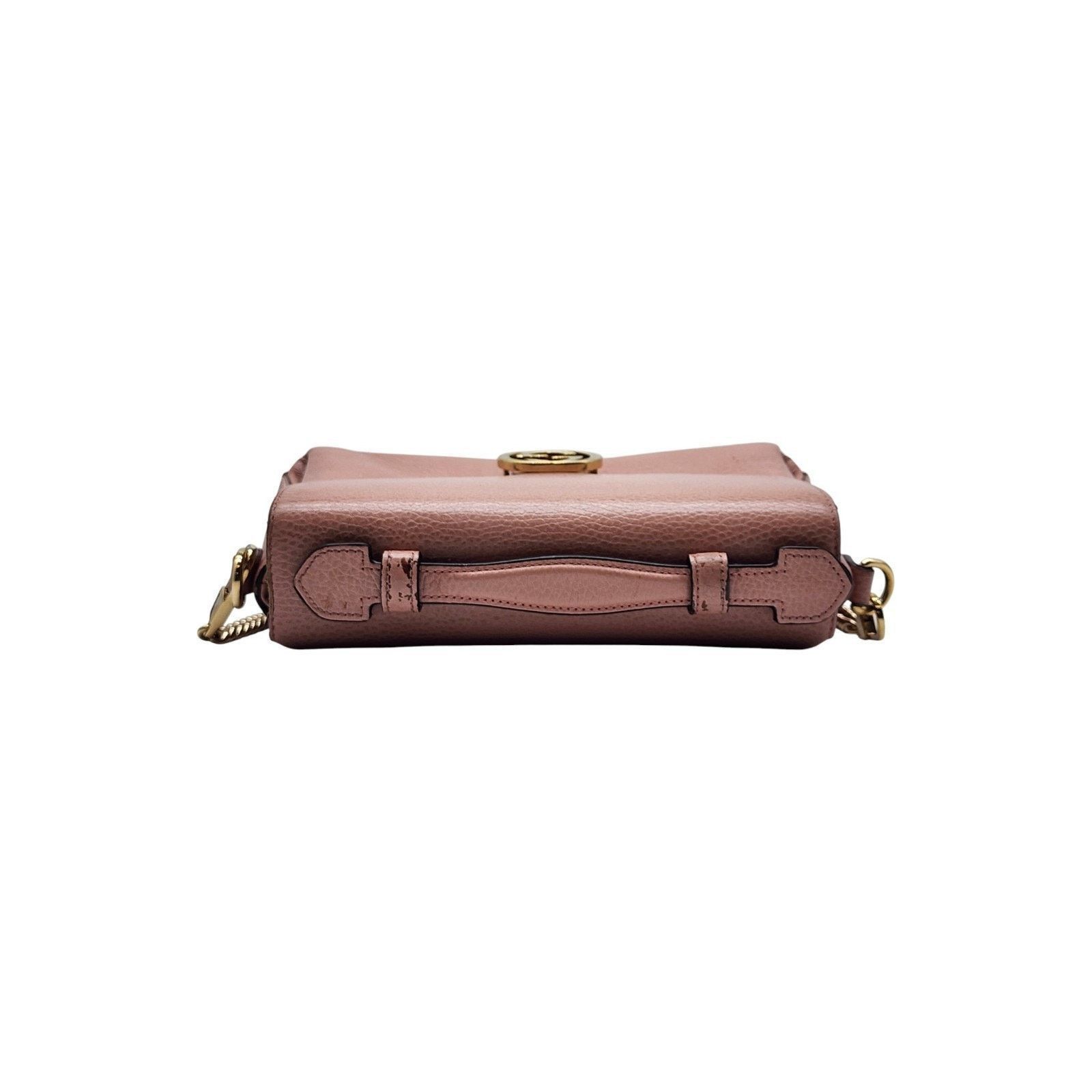 Gucci GG Marmont Pebbled Leather Interlocking Top Handle Bag Pink Size ONE SIZE - 4 Thumbnail