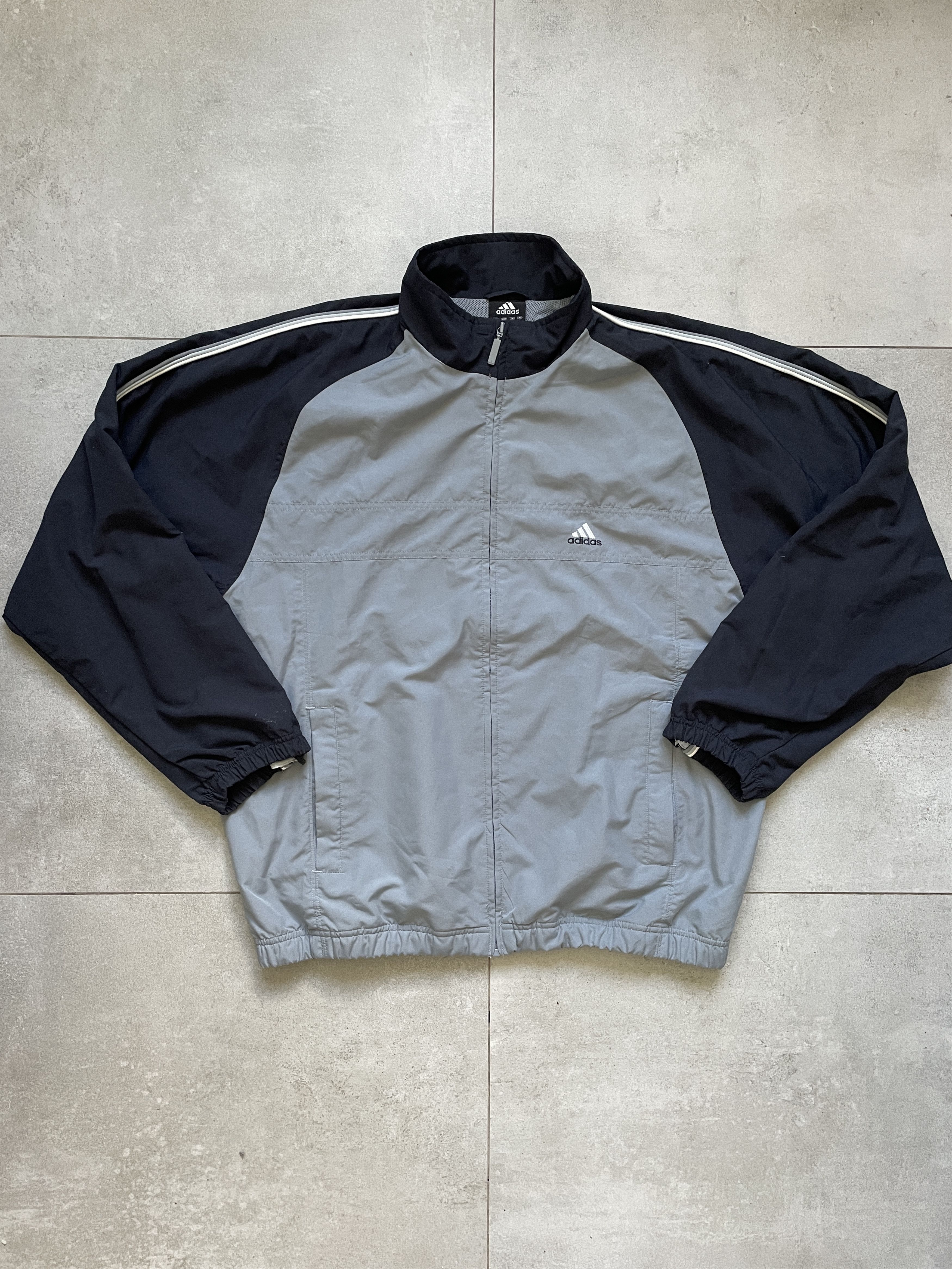 Y2K ADIDAS GREY BLACK BLOKECORE TRACKSUIT